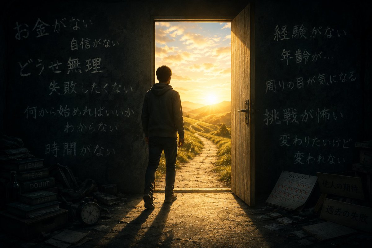ppconnect_2026's tweet photo. 挑戦するのに、完璧な条件なんていらない。 

お金がない、時間がない、年齢が遅い、経験が足りない。 
でも結局、それで動かなかったら何も変わらない。 
「準備できたらやる」は、一生始まらない。
自信は、考えてる間には生まれない。
行動した人にだけ、あとからついてくる。  

失敗してもいい、恥をかいてもいい、挑戦した時点で、昨日の自分はもう超えてる。  

やらなかった後悔は、ずっと残る。
だったら今日、動こう。