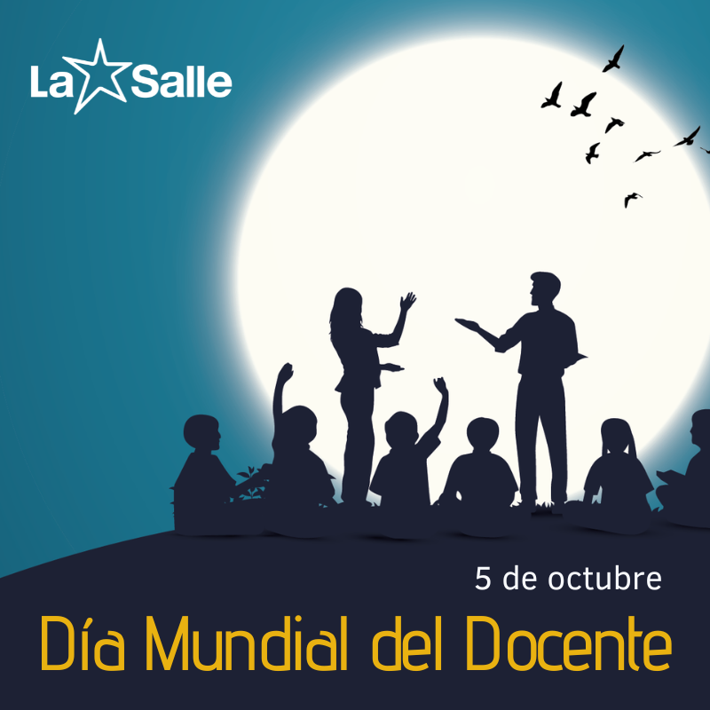 lasallearlep's tweet photo. #LaSalle #DíaMundialDelDocente Valorando a los educadores y educadoras que en La Salle acompañan a niños, niñas y jóvenes en su día a día, guiando sus pasos para que crezcan como personas. ¡Gracias! #ConstruyendoUnMundoMásFraterno #SomosLaSalle #MiraMásAllá https://t.co/YRV36l6dlr