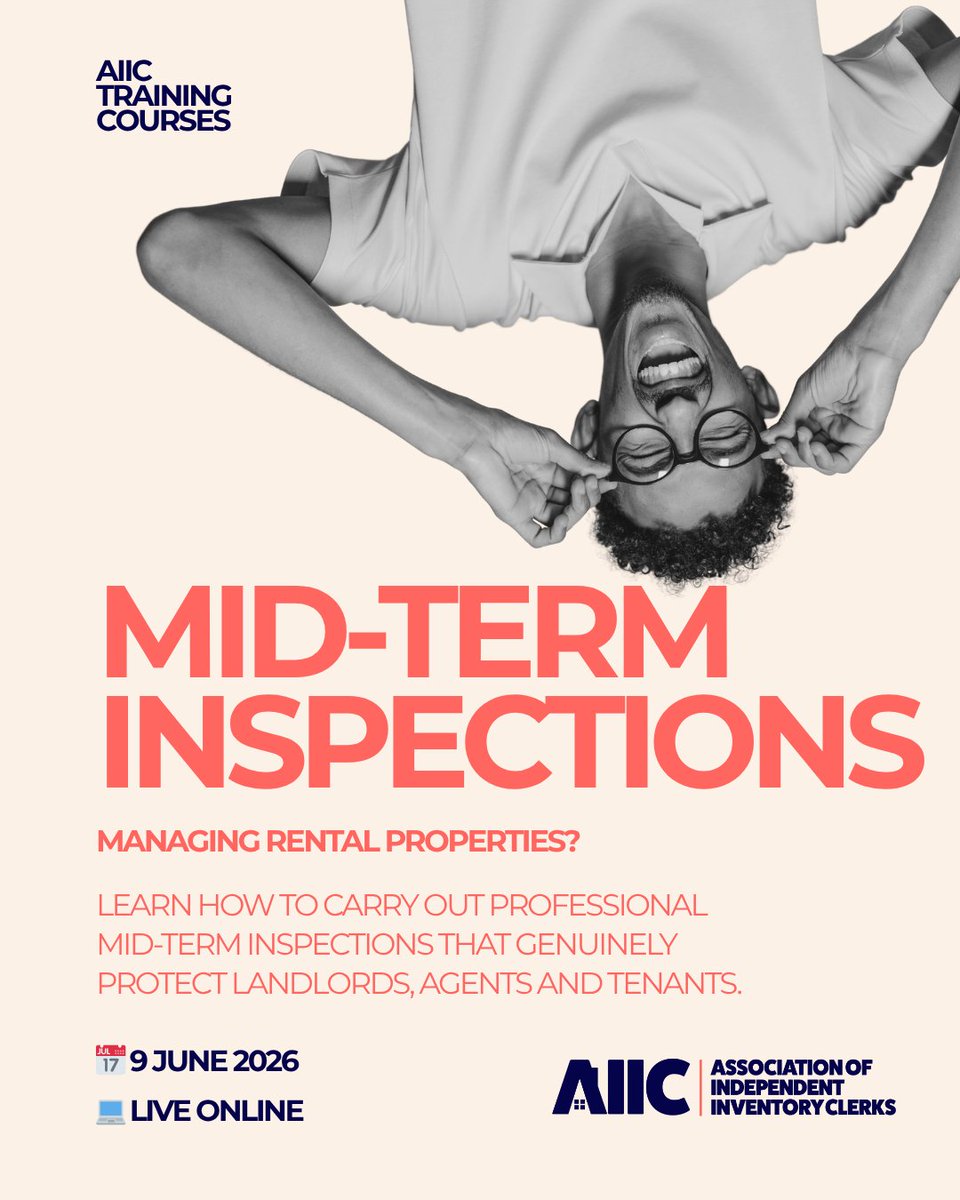 theaiic's tweet photo. Join our upcoming AIIC training session to improve reporting standards, spot issues earlier and deliver more professional inspections.

📅 9 June
💻 Live Online
👩‍🏫 Emma Glencross

Link: https://t.co/TtwNrXpxLh https://t.co/QtPa7DBMmn