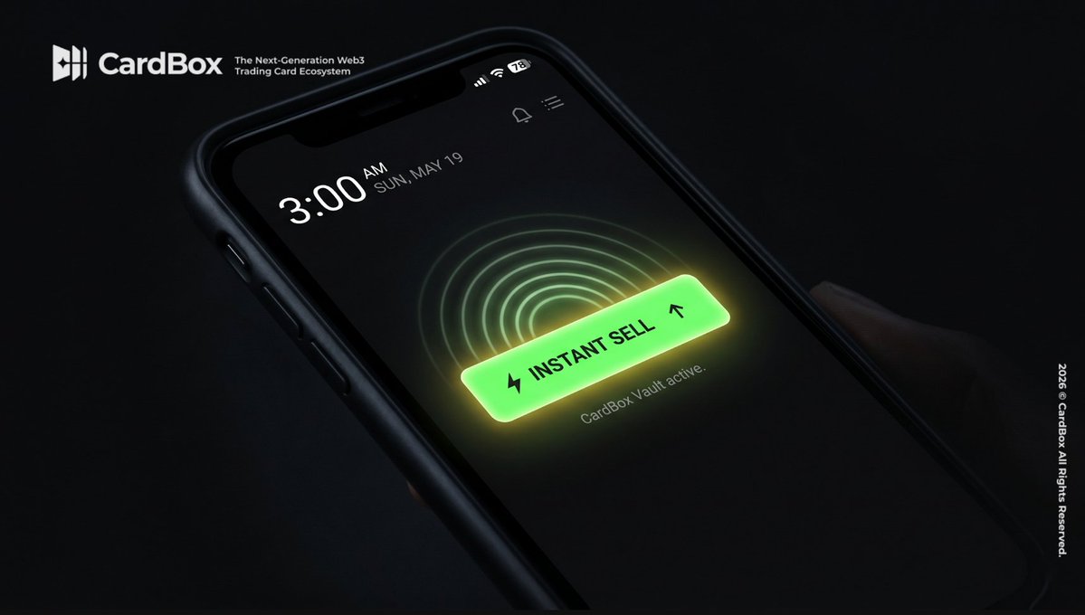 cardbox_xyz's tweet photo. 3 AM. Sunday. Markets closed. eBay buyers asleep. 😴
You: need liquidity NOW.
CardBox: "Click."
Wallet: "+$XXX USDT received."
The vault doesn't sleep. Neither does the protocol.
#CardBox #Liquidity #Web3 https://t.co/i0AIBJTIc6