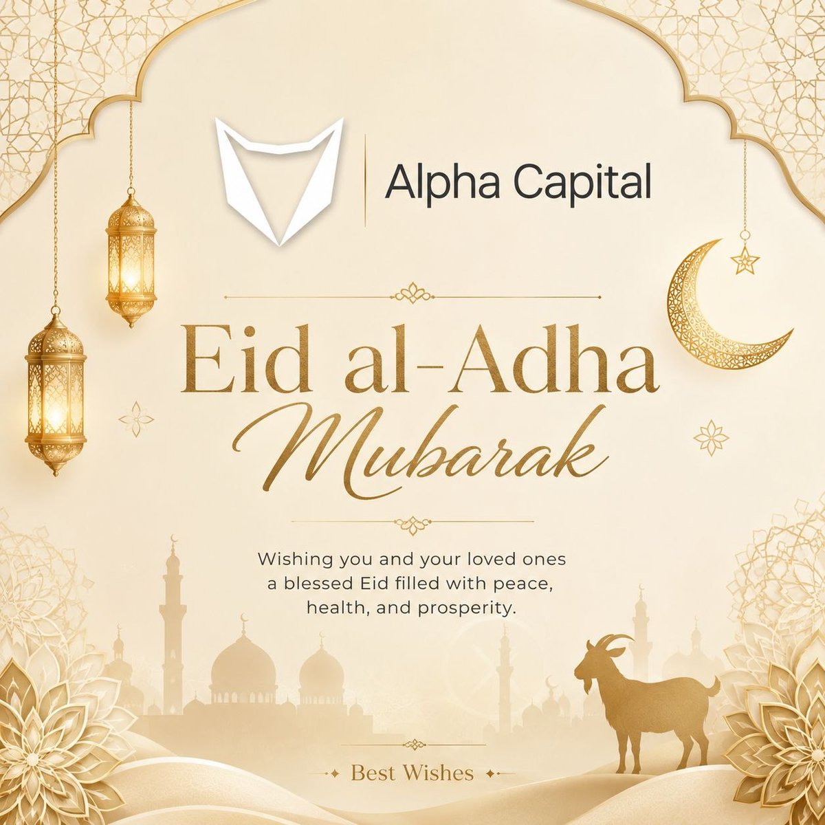 alphacapital_vc's tweet photo. Eid al-Adha Mubarak from Alpha Capital! 🕌
On this blessed occasion of Eid al-Adha, we extend our warmest wishes to our partners, investors, friends, and the entire community.
May the spirit of sacrifice, generosity, and gratitude fill your lives with peace, prosperity, and endless blessings. As we reflect on faith and unity, we remain deeply committed to supporting innovation and building a stronger, more sustainable future together.
Wishing you and your loved ones a joyful, peaceful, and blessed Eid!
#EidMubarak #EidAlAdha #AlphaCapital