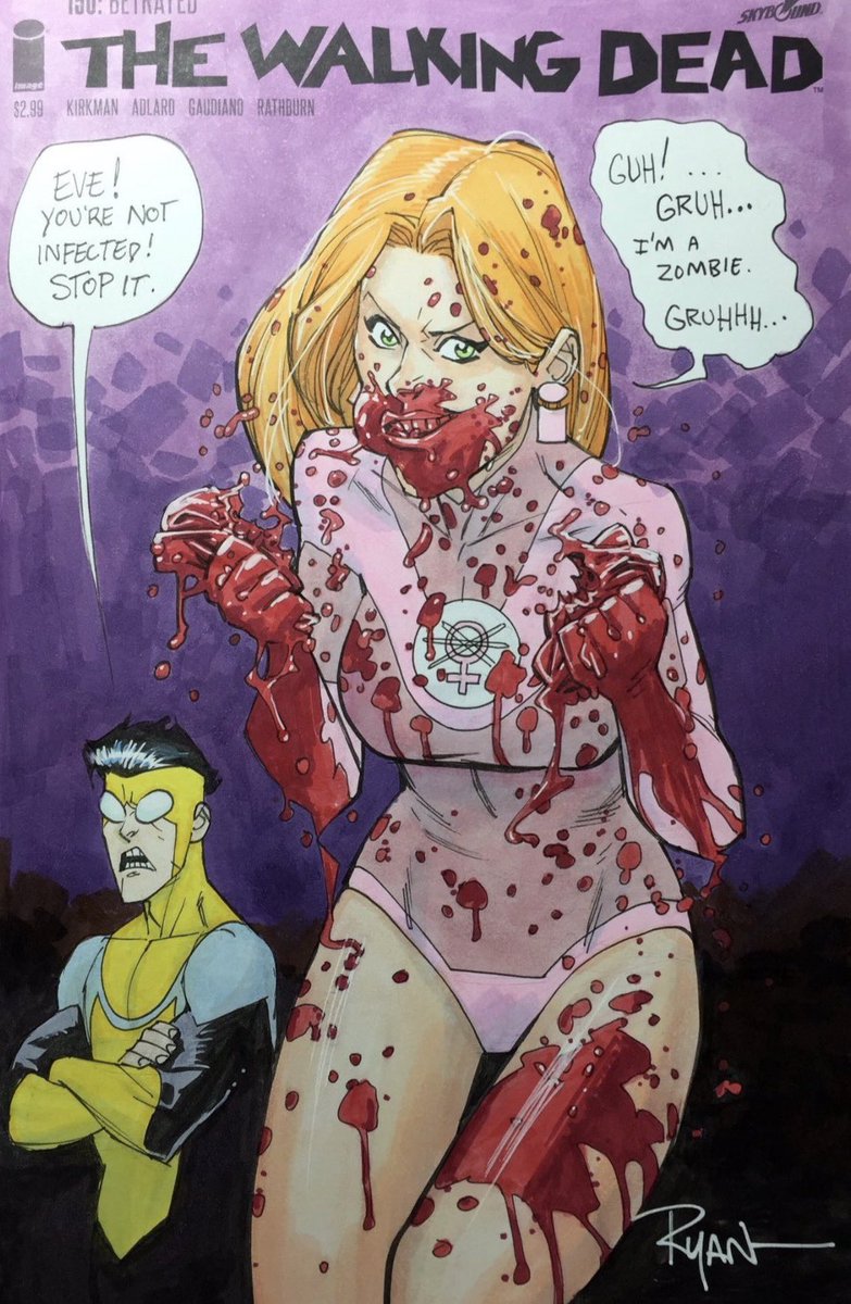 c0wabungadud3's tweet photo. I think sinister mark and zombie eve should be a cannibalistic power couple that travels dimensions to kill and eat other mark variants together #Who likes my pitch https://t.co/N4tw7QpmsG