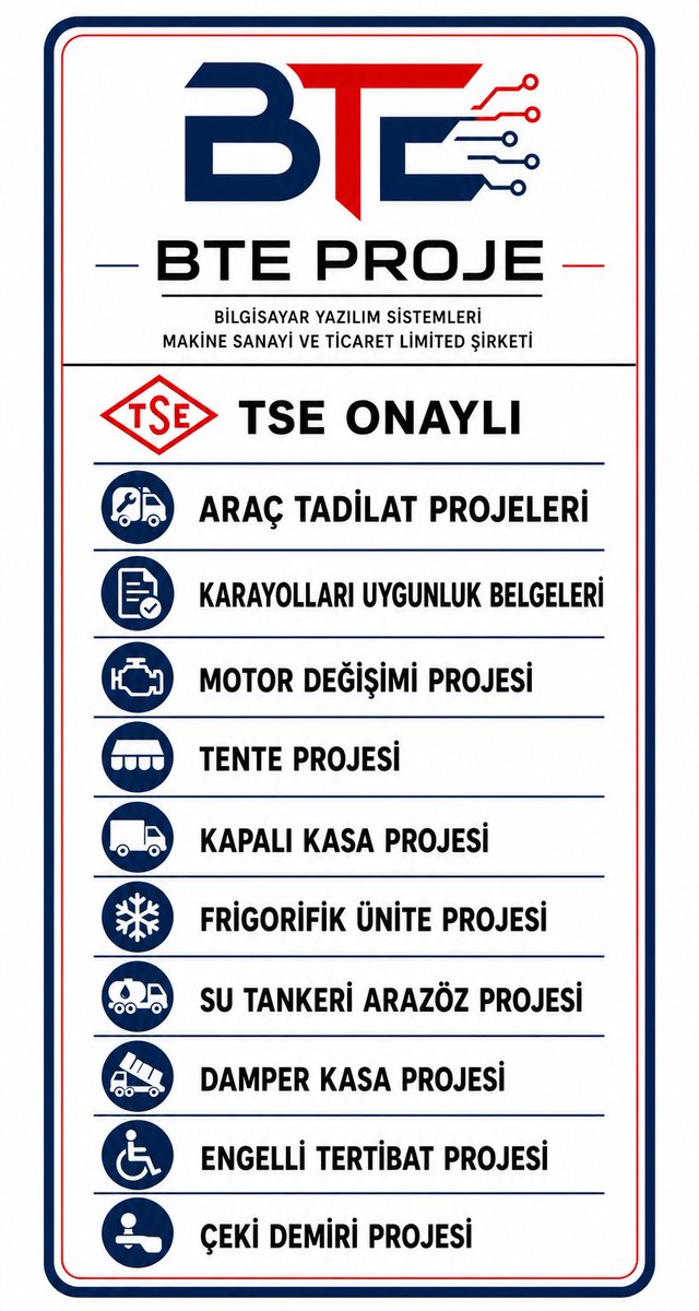 BteProje1's tweet photo. BTE PROJE Araç Tadilat Proje Mühendislik Hizmetleri konusunda faaliyet göstermektedir
 #karavan #karavanprojeleri  #araçtadilat #araçtadilatprojesi #araçtadilatprojeleri  #karayollarıuygunlukbelgesi 
#araçproje #araçprojelendirme konusunda uzman mühendislik firması https://t.co/pPgjw8CN79