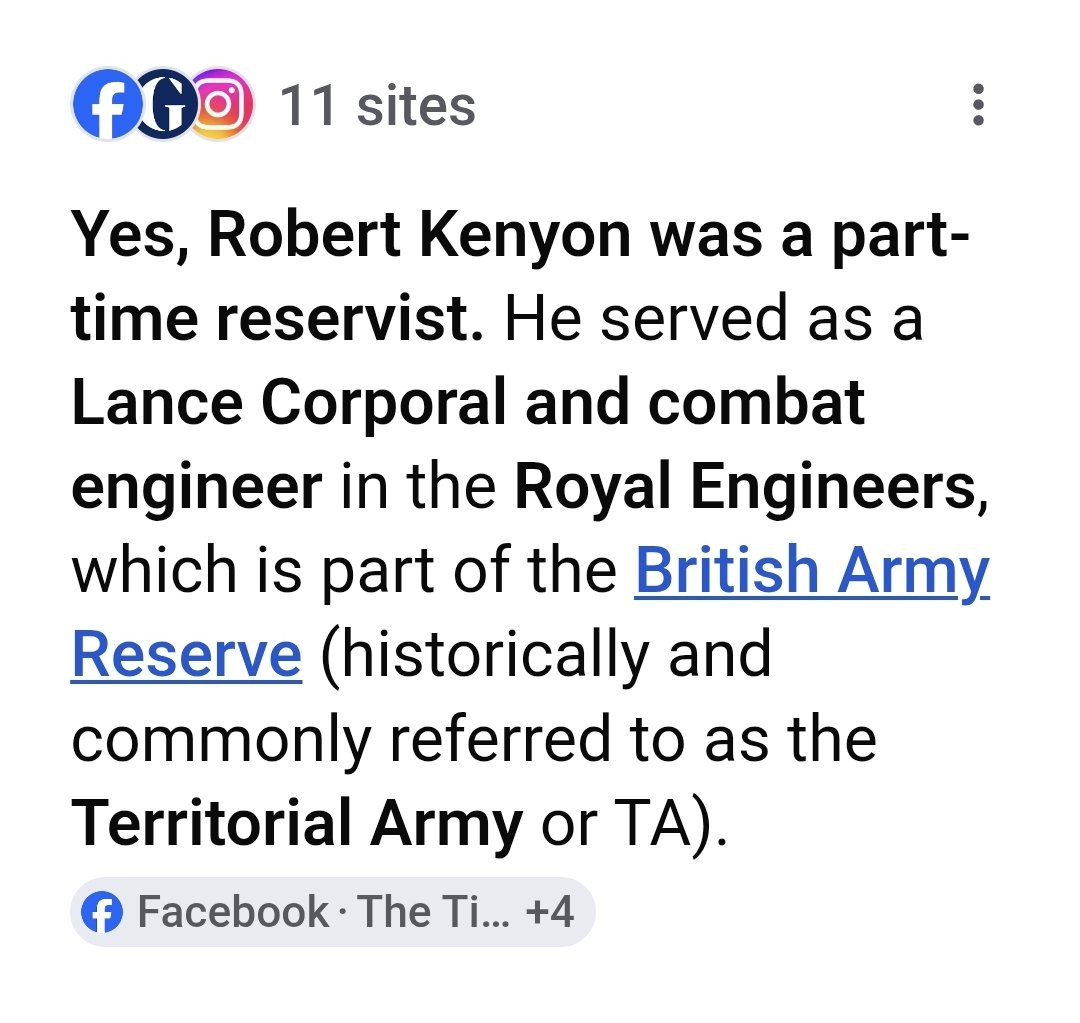 FightingAnne1's tweet photo. @reformparty_uk I love the fact Reform have the army band and Robert talks about his grandad and great granddad.
It sounds like a Hovis advert.
Kenyon was a part-time reservist in the reserves.
He basically cosplayed soldiers on the odd weekend.
#Kenyon #MrBen https://t.co/SVeRAX8Ggq