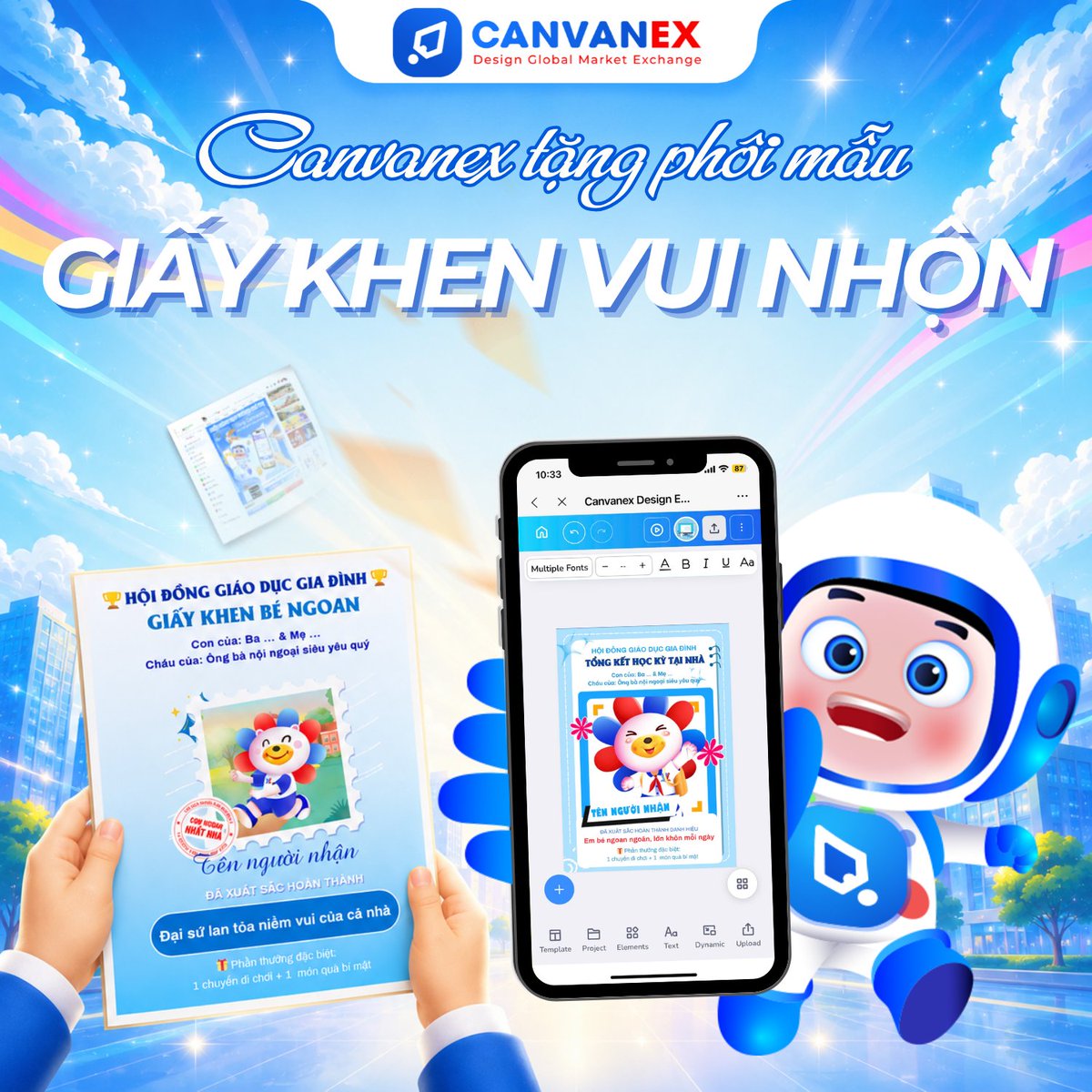 Canvanex_vn's tweet photo. KHÁM PHÁ MẪU GIẤY KHEN VUI NHỘN – MỘT BẰNG KHEN, NGÀN NỤ CƯỜI!
🏆 Những lời động viên đầu đời luôn có ý nghĩa đặc biệt với các bé. Đôi khi chỉ một tấm giấy khen vui nhộn, nhiều màu sắc cũng đủ khiến bé hào hứng, tự tin và có thêm động lực để cố gắng https://t.co/wx5vEe4zWb
