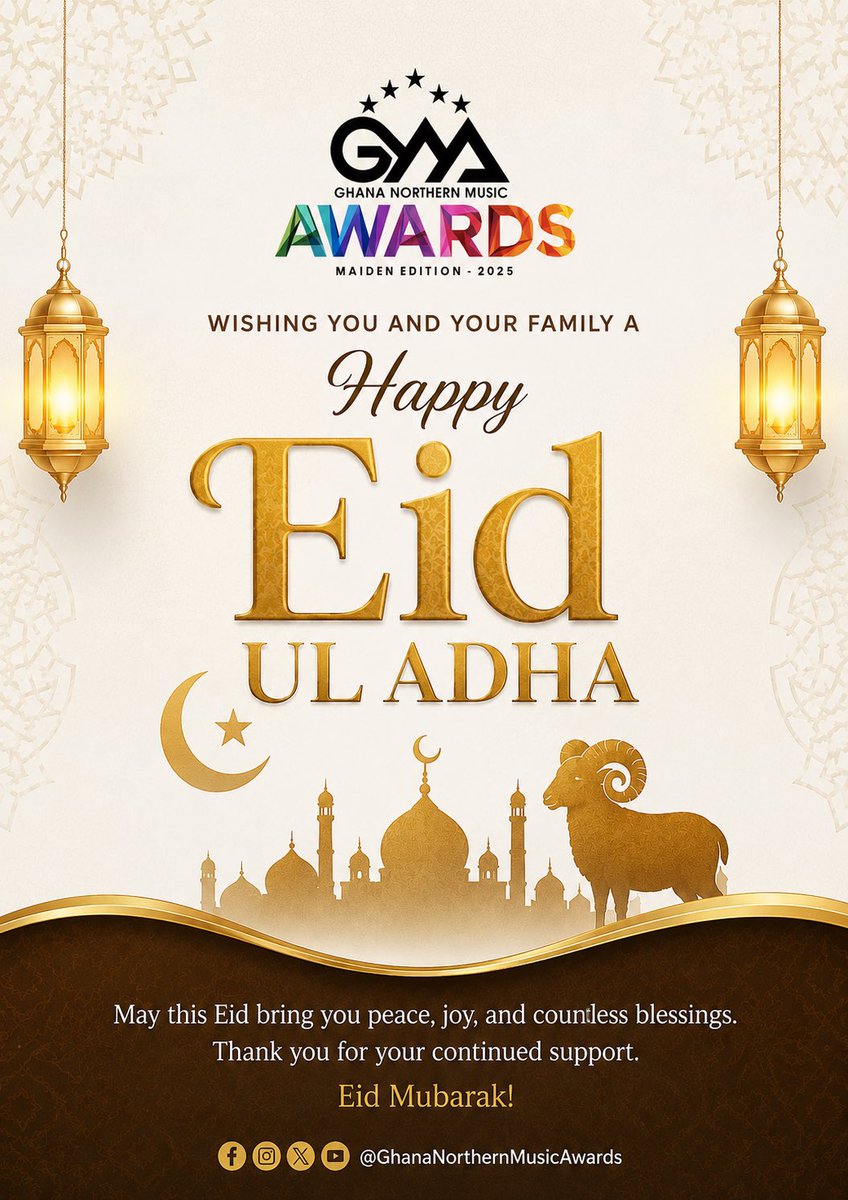 gnma_official's tweet photo. May this blessed occasion bring peace, happiness, success, and countless blessings to you and your loved ones. May your sacrifices be accepted, your prayers answered, and your hearts filled with joy and gratitude.

Thank you for your continuous love and support.
#GNMa https://t.co/B9rPDWRWFq