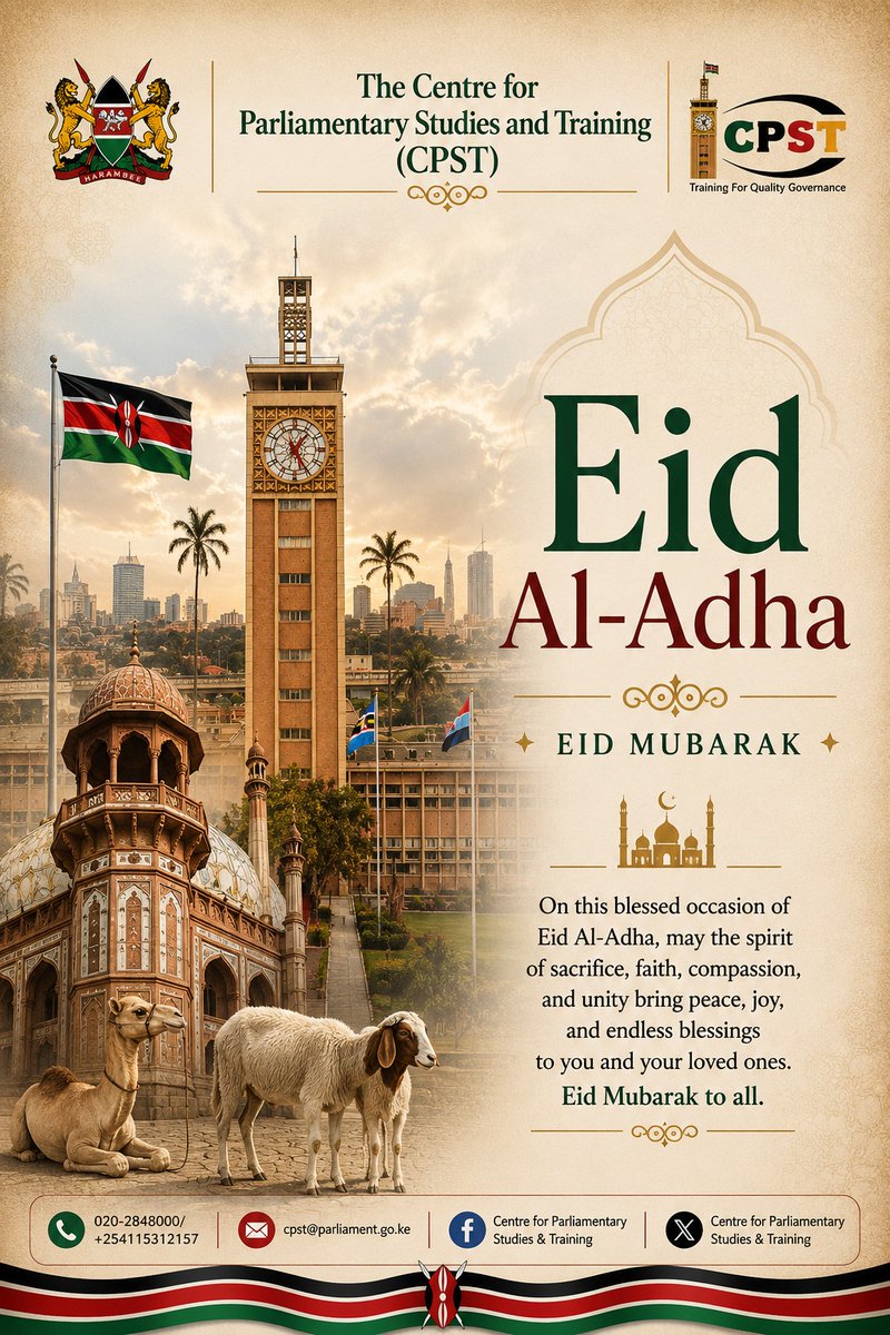 thecpst's tweet photo. Wishing you a blessed and prosperous Eid al-Adha. We join in honoring the values of faith, sacrifice, generosity, and unity.

May this special occasion bring peace, joy, renewed hope, and abundant blessings to you and your loved ones.

#cpst #EidAlAdha https://t.co/RQ413X4JtS
