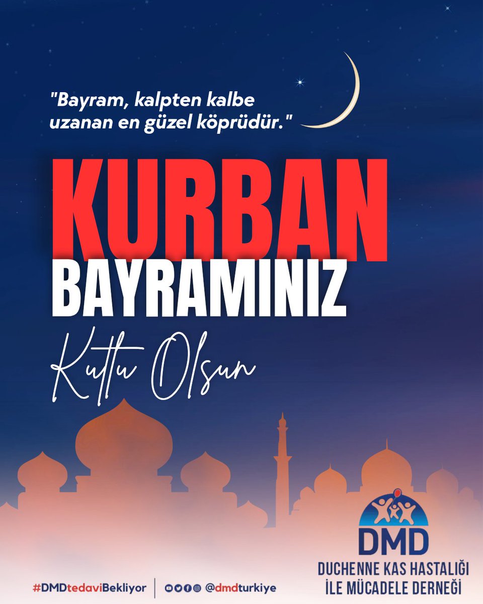 DMDTurkiye's tweet photo. Bir Teslimiyet, Bir Mücadele: Sevginin ve Fedakarlığın En Derin Hali

​Kurban Bayramı, bizlere Hz. İbrahim’in en büyük imtihanını ve oğlu Hz. İsmail’in o muazzam teslimiyetini hatırlatır. O hikaye; sadece bir adanmışlık değil, sevginin, sabrın ve en zor anlarda bile umudu yitirmemenin sembolüdür.

​Bugün, o kutsal teslimiyetin ve fedakarlığın bir benzerini, çok yanı başımızda, DMD (Duchenne Kas Distrofisi) ile mücadele eden kahraman çocuklarımızda ve onların fedakar ailelerinde görüyoruz.

​DMD Aileleri: Günümüzün Sabır ve Mücadele Kahramanları

​Evlatları İçin Her Şeyini Ortaya Koyan Anne-Babalar: Tıpkı Hz. İbrahim gibi, DMD'li çocukların anne ve babaları da her gün büyük bir imtihanla sınanıyor. Onlar, evlatlarının kasları erimesin, adımları yarım kalmasın diye gece gündüz demeden, hayatlarını bu mücadeleye adıyorlar.

​Küçük Yaşta Dev Yürekler: DMD’li çocuklarımız, her gün fizik tedavilerle, ilaçlarla ve hastalığın getirdiği zorluklarla mücadele ederken, Hz. İsmail’in o vakur ve teslimiyetçi duruşunu hatırlatıyor bizlere. İsyan etmeden, minik yüreklerindeki devasa umutla hayata tutunuyorlar.

​"İmtihan ne kadar büyükse, sabrın mükafatı ve sevginin gücü de o kadar büyüktür."

Şimdi, Bizim de Bir Şeyler Feda Etme Zamanımız!

​Kurban ibadeti, paylaşmaktır. Sadece etimizi değil; sevgimizi, imkanlarımızı ve en önemlisi farkındalığımızı paylaşmaktır.

​Bu bayramda, DMD kas hastası çocuklarımızın ellerinden tutalım. Onların bacaklarındaki derman, yüreklerindeki umut olalım. Unutmayalım ki; bir çocuğun yüzündeki tebessüm, dünyaya bedel en güzel kurbandır.

​DMD’li çocuklarımızın adımları yarım kalmasın, umutları erimesin. 

​#DMD #Duchenne #KurbanBayramı #Farkındalık #Hzİbrahim Hzİsmail KasHastalığı