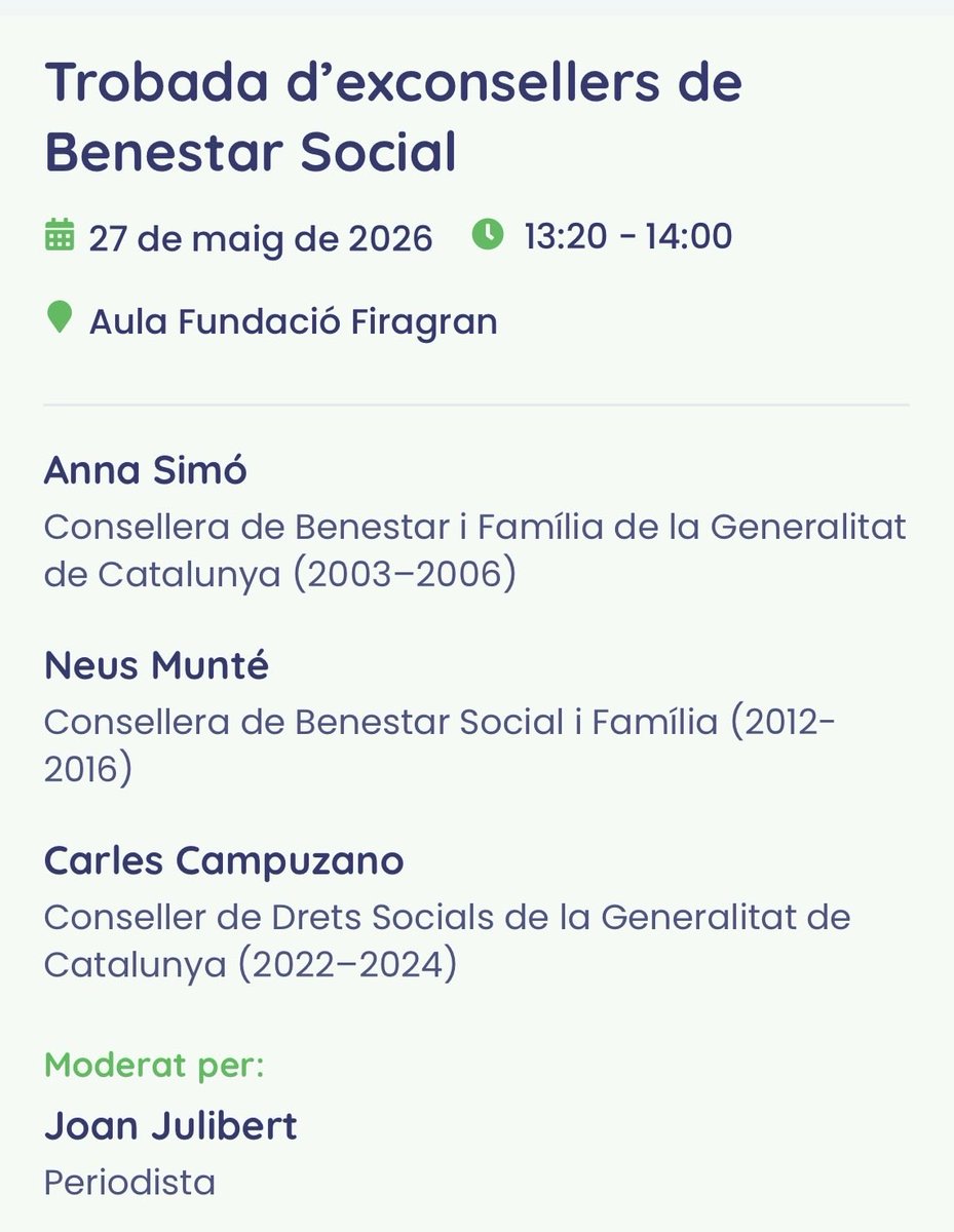 neusmunte's tweet photo. Avui, a CUIDA,  la fira dels professionals en l’atenció, assistència i cura de persones grans, parlarem sobre els reptes de futur de les polítiques adreçades a les persones grans. @FiraGran https://t.co/RqWh1dAkCs