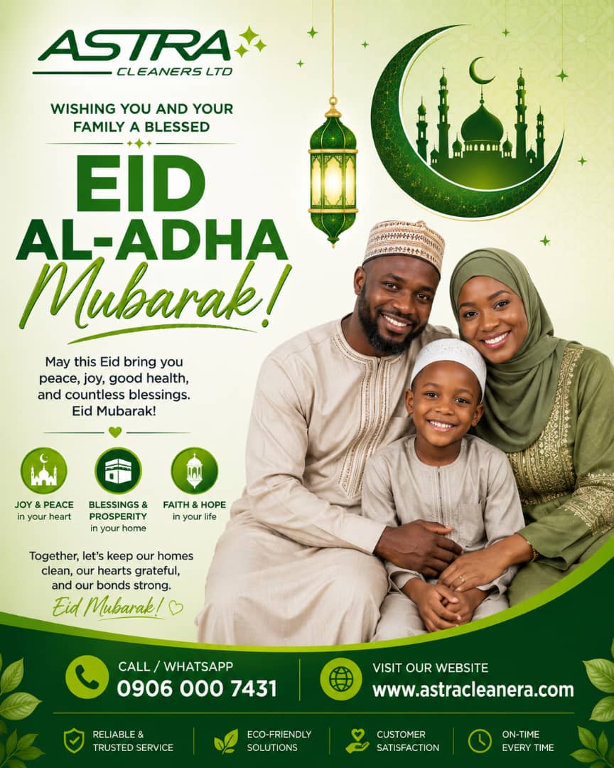 Astra_Cleaners's tweet photo. As we celebrate this blessed season of Eid al-Adha, we at Astra Cleaners sincerely appreciate your trust, loyalty, and continued support.

May this special occasion bring peace, happiness, prosperity, and countless blessings to you and your loved ones. 

#EidMubarak #EidAlAdha https://t.co/R7KnU8tImT