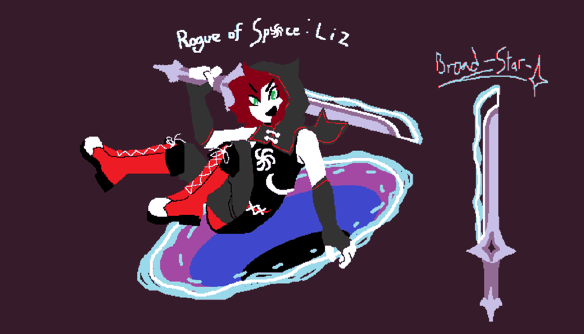 RainlightDev's tweet photo. Did an MS Paint drawing of myself as a Rogue of Space from #homestuck! Inspired by my results on the Skaian Survey https://t.co/JEIcd1TN9m