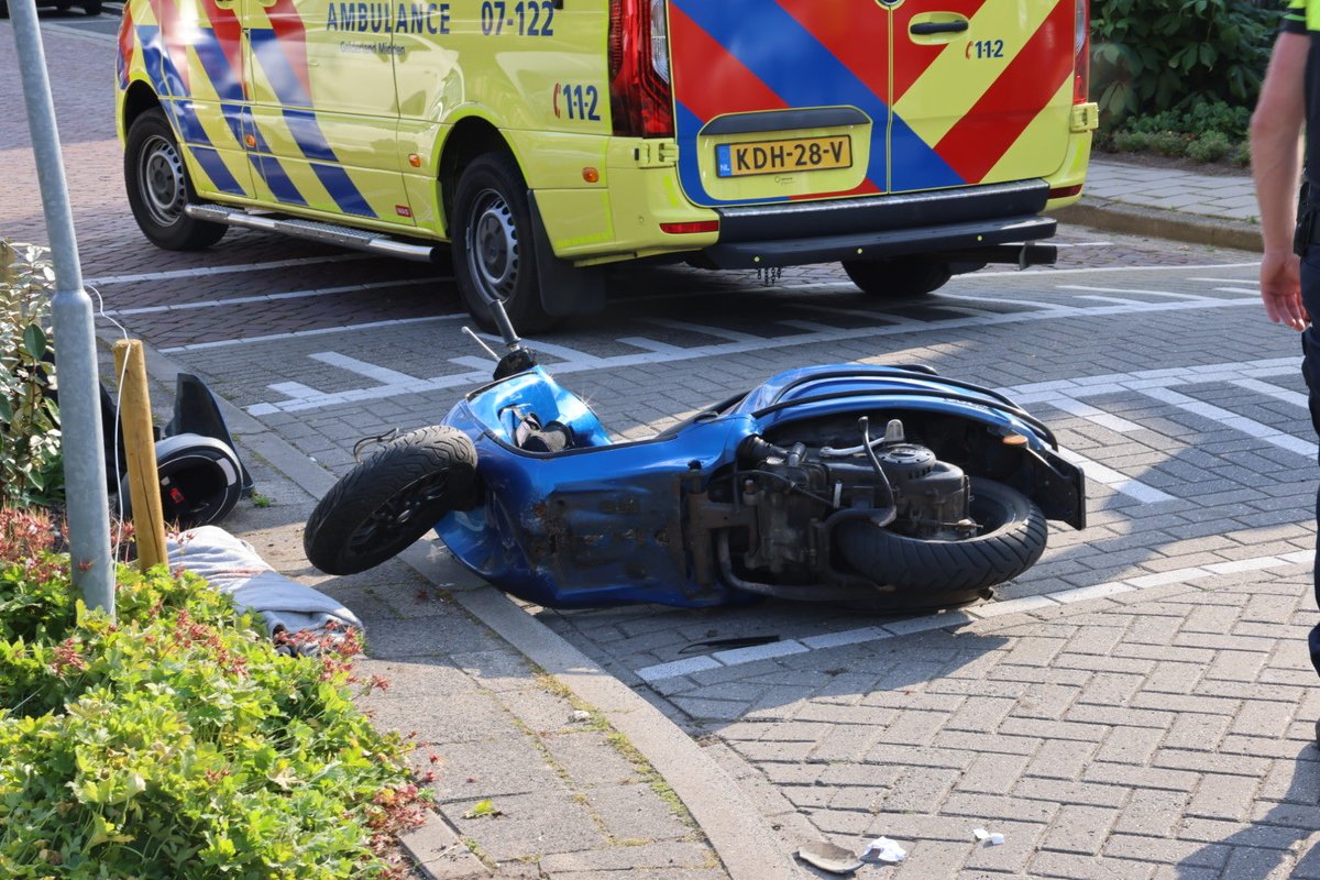 Scooterrijder gewond bij ongeval