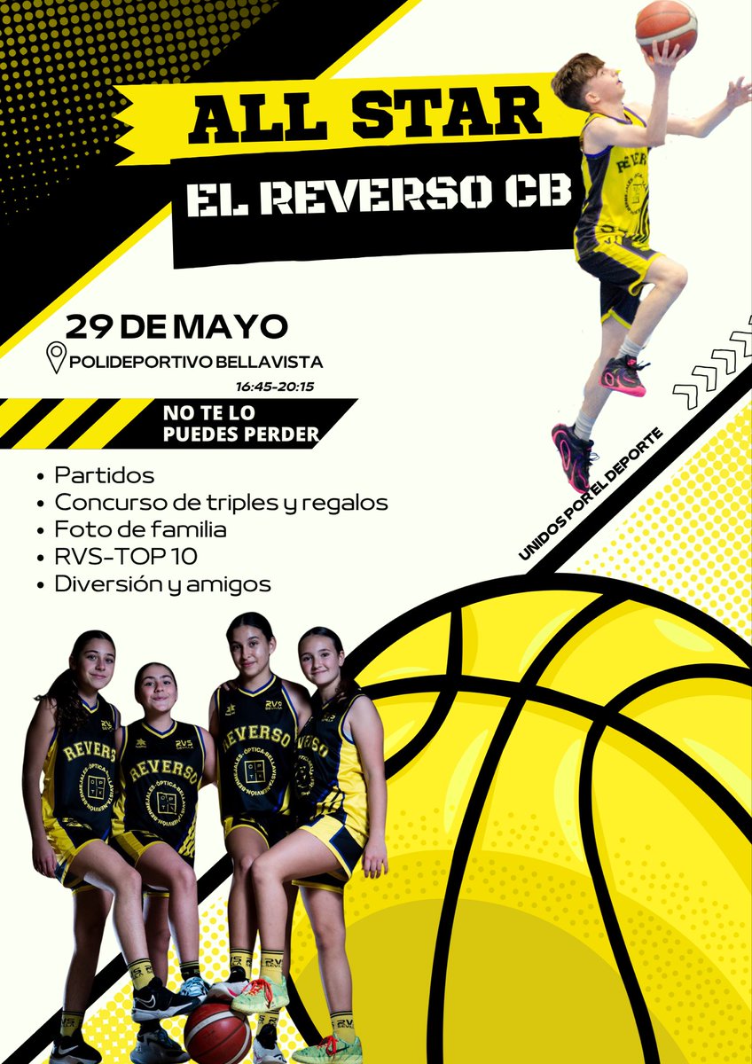 ElReversoCB's tweet photo. 🏀Estrenamos all-star final de temporada, con partidos, concursos.... 🏀
Baloncesto en familia⛹🏼‍♀️⛹🏼‍♂️

#ADNReverso 🖤💛 https://t.co/zb4kOUlJp8
