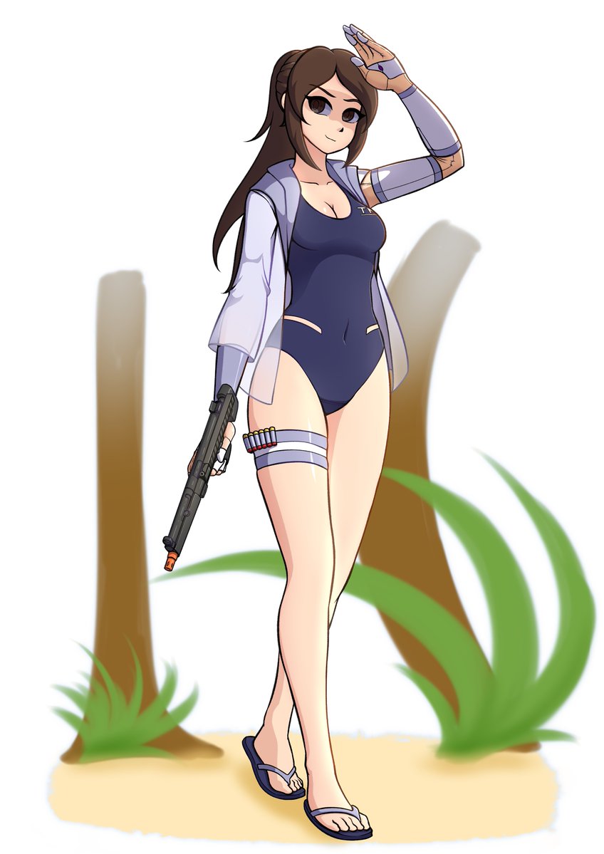 WhyassWare's tweet photo. Old illustration of my Oc Zoe in a Beach themed collection https://t.co/JHEwrvN4sw