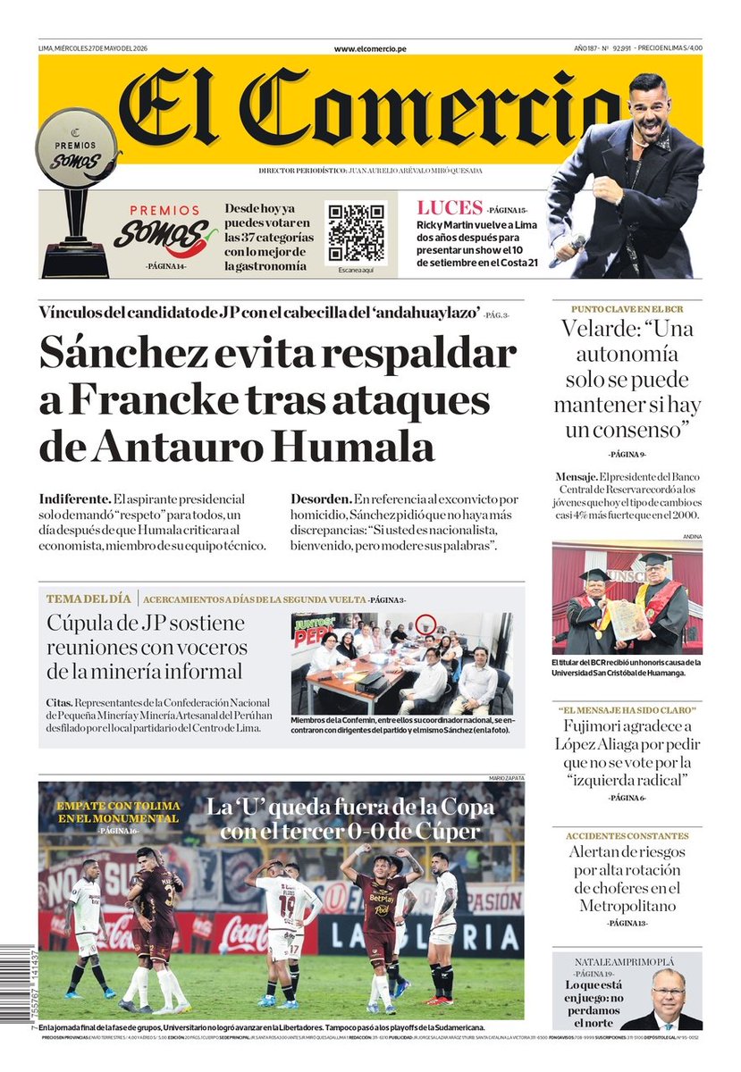El Comercio tweet media