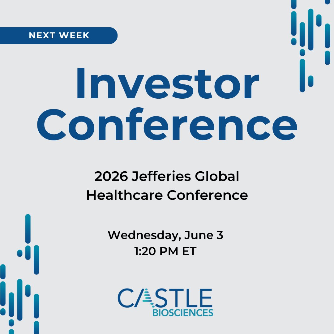 CastleBio's tweet photo. NEXT WEEK: Castle's executive management will present a company overview at the 2026 Jefferies Global Healthcare Conference on Wednesday, June 3, at 1:20pm ET. 

Details/registration: https://t.co/xe3wG4rtRH https://t.co/oQTlbGItlM