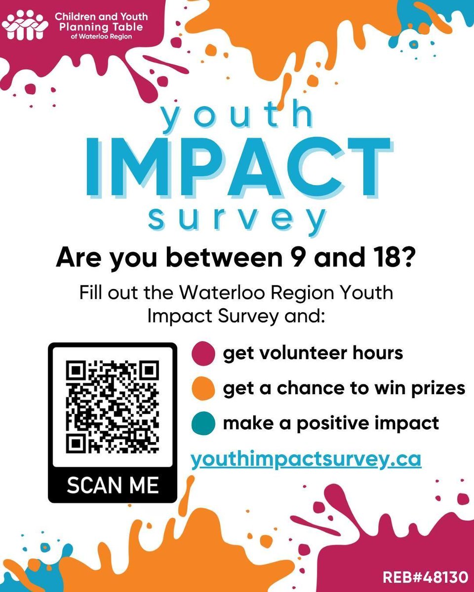 OfficialWWRC's tweet photo. Hey youth!
Children and Youth Planning Table need your help by filling out the Youth Impact Survey.  If you could click the link below, you can make a difference in your community. Share this with your friends!

https://t.co/RfC64vIgmb https://t.co/CsDWdQw47L