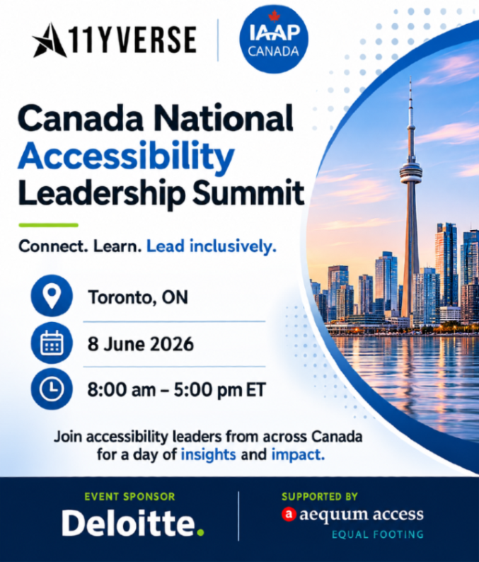 IAAPOrg's tweet photo. Join the IAAP Canada Chapter on June 8 in Toronto for the National Accessibility Leadership Summit.

Bringing together leaders from across industries, this event will advance accessibility through collaboration, strategic leadership &amp; meaningful outcomes.

https://t.co/nX4YKguJjs https://t.co/kYMvVoBxUt