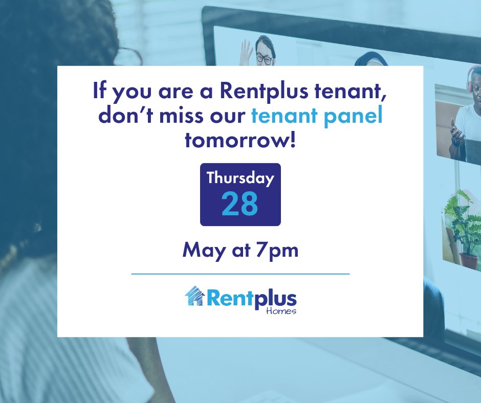 RentplusHomes's tweet photo. Calling all tenants 🚨 Tenant Panel meeting tomorrow at 7pm.
If you're a new tenant and haven't received a Teams invite, please email us at marketing@rentplus-uk.com.

Our tenant panel is a great way of meeting your fellow tenant and having a discussion about your homes. We are here to listen.

We look forward to seeing you all!