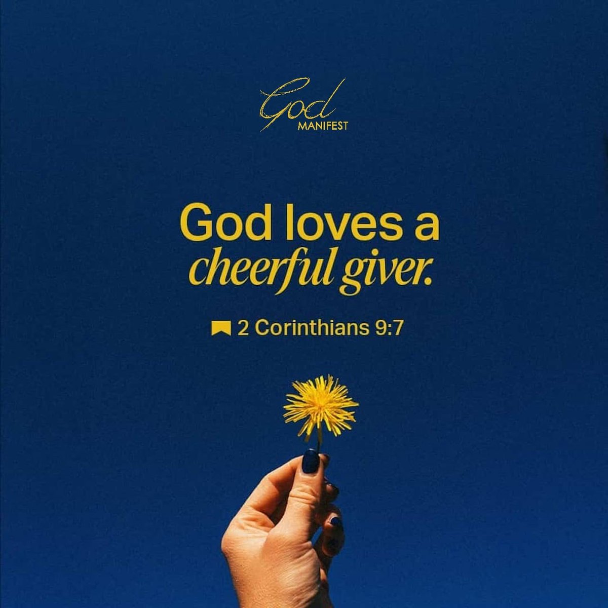 thegodmanifest's tweet photo. 2 Corinthians 9:7 NASB
Each one must do just as he has purposed in his heart, not grudgingly or under compulsion, for God loves a cheerful giver. 

#jesus #jesuschrist #JesusIsLord #ChristisKing #JesusSaves https://t.co/Yk9zTpjI6O