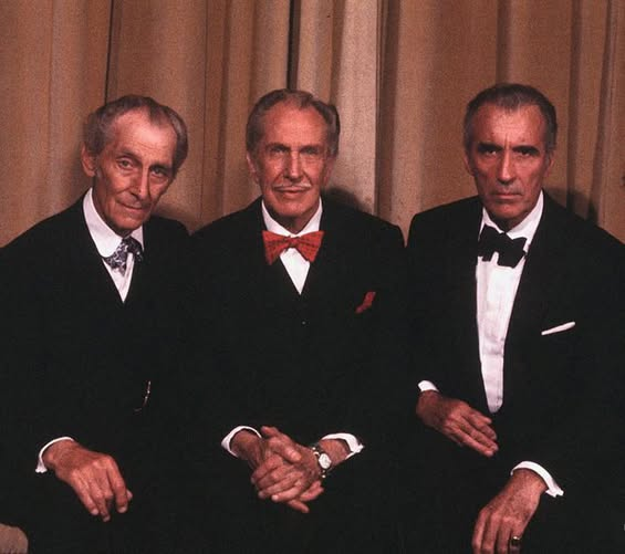 woofknight's tweet photo. Happy posthumous birthdays to these 20th century icons of horror: Vincent Price and Christopher Lee (both born May 27)...and for good measure Peter Cushing (born May 26). Can you name the two films where all three appeared together? https://t.co/QWUyDxNJ42