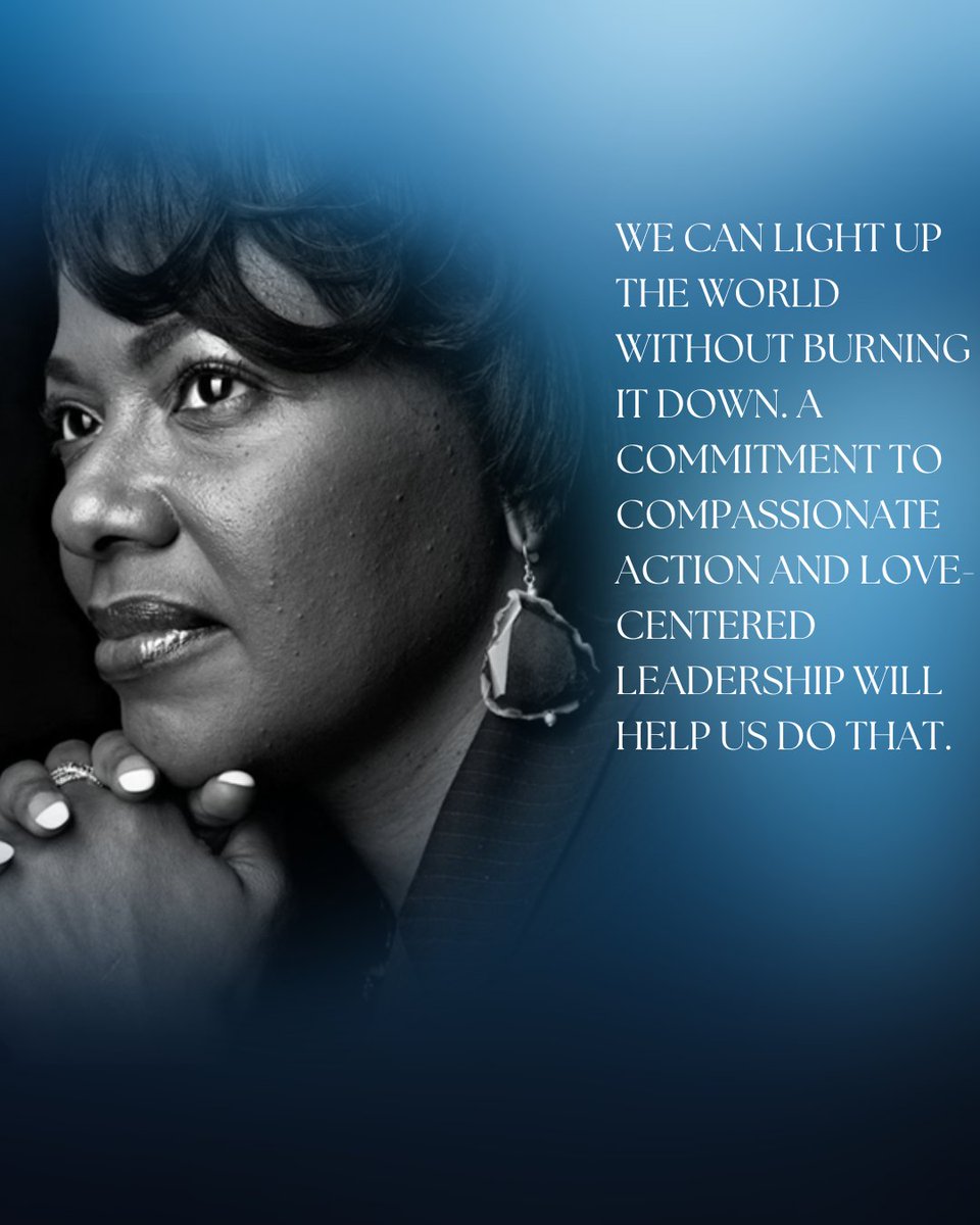 BerniceKing's tweet photo. A commitment to compassionate action and love centered leadership is not weakness. It is how we help light up the world without burning it down.

#Nonviolence365 #BelovedCommunity https://t.co/JJorAWYYFD