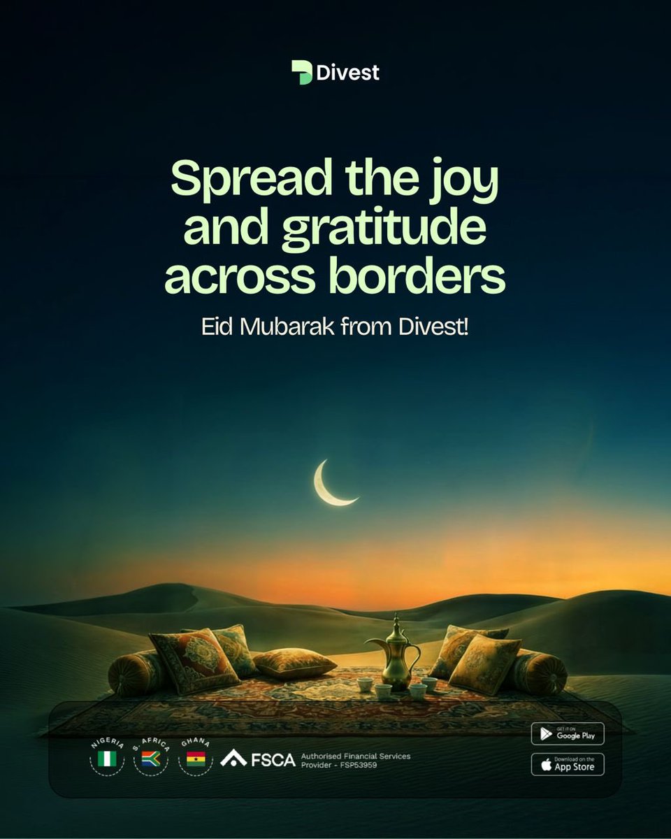 Usedivest's tweet photo. 🌙 Eid Mubarak from Divest!🌙

May this season bring you peace, prosperity, and countless moments of joy with the people who matter most.💚 https://t.co/Nt0U81aXNE