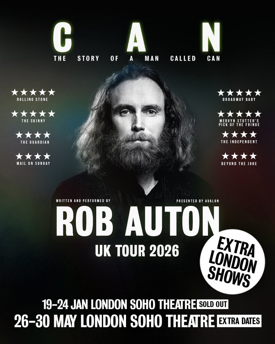 RobertAuton's tweet photo. EXXXXTRA tickets have been released for my run of shows @sohotheatre in London this week. I’m on until Saturday. 7.15pm-8.15pm. It would be excellent to see you in the air conditioned room. https://t.co/ILGYq5HsmG https://t.co/NTzYjJQocG