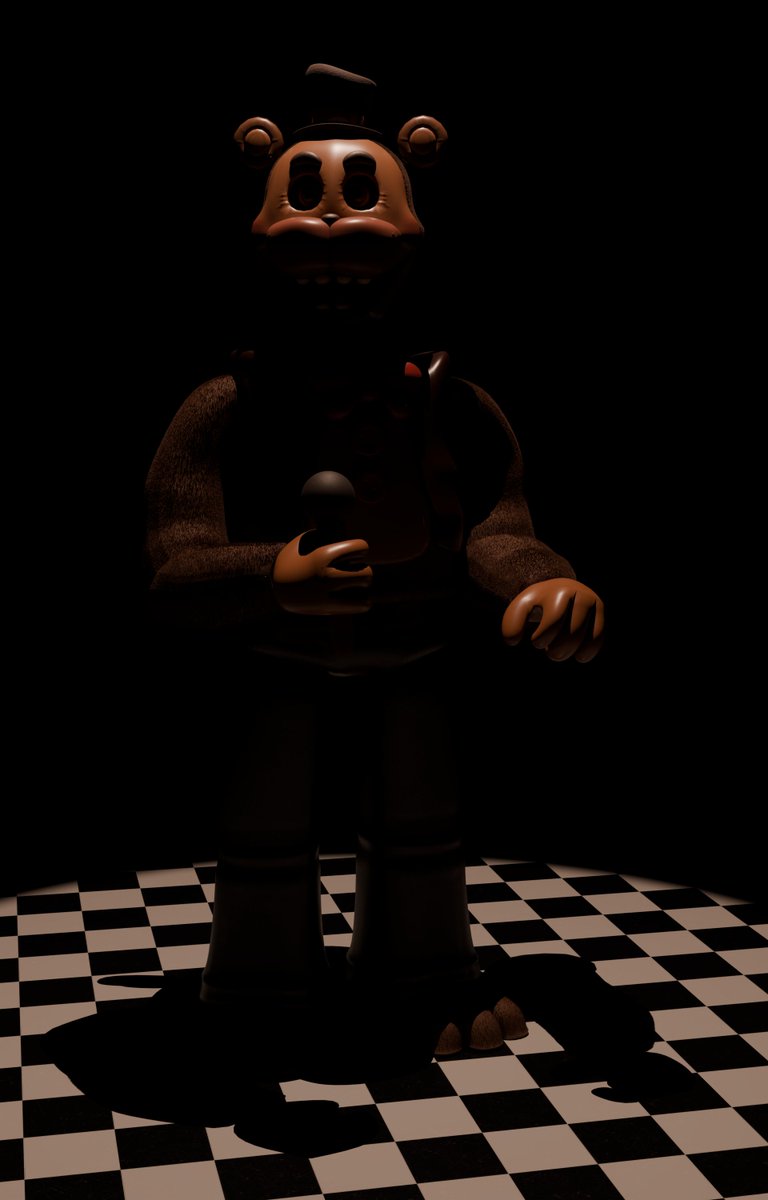 ThereBeJon's tweet photo. Small silly Freddy model for fun! You could call him, A Freddy Friend Bear.
#FNAF #Freddy https://t.co/sSDPUepo9G
