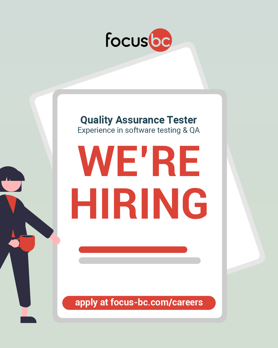 focusbcps's tweet photo. Hiring: QA Tester / Product QA 🚨 

Must be based in Portugal (hybrid role, Lisbon area). Help us validate releases and keep quality high across platforms used in real operations. 
Apply here: https://t.co/k4Pd8utjQB 
#hiring #QA https://t.co/zb2V6Kh5bw