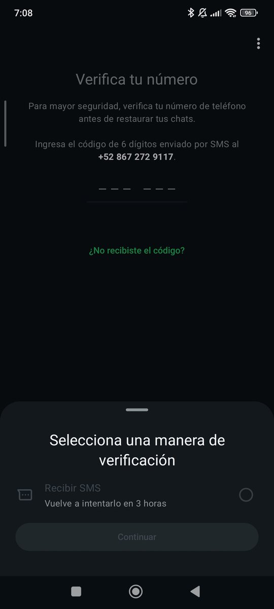 Luismadlaredo's tweet photo. Saben por qué cuando se guarda la copia de seguridad de WhatsApp me pasa como si lo estuviera restaurando. Pero me saca la copia de seguridad del 8/mayo y no la del 27/mayo, y me pide el código que me enviaron, Pero no me llega y debo esperar 3 horas 
@WhatsApp 
@wa_status https://t.co/qdppIqr2GE