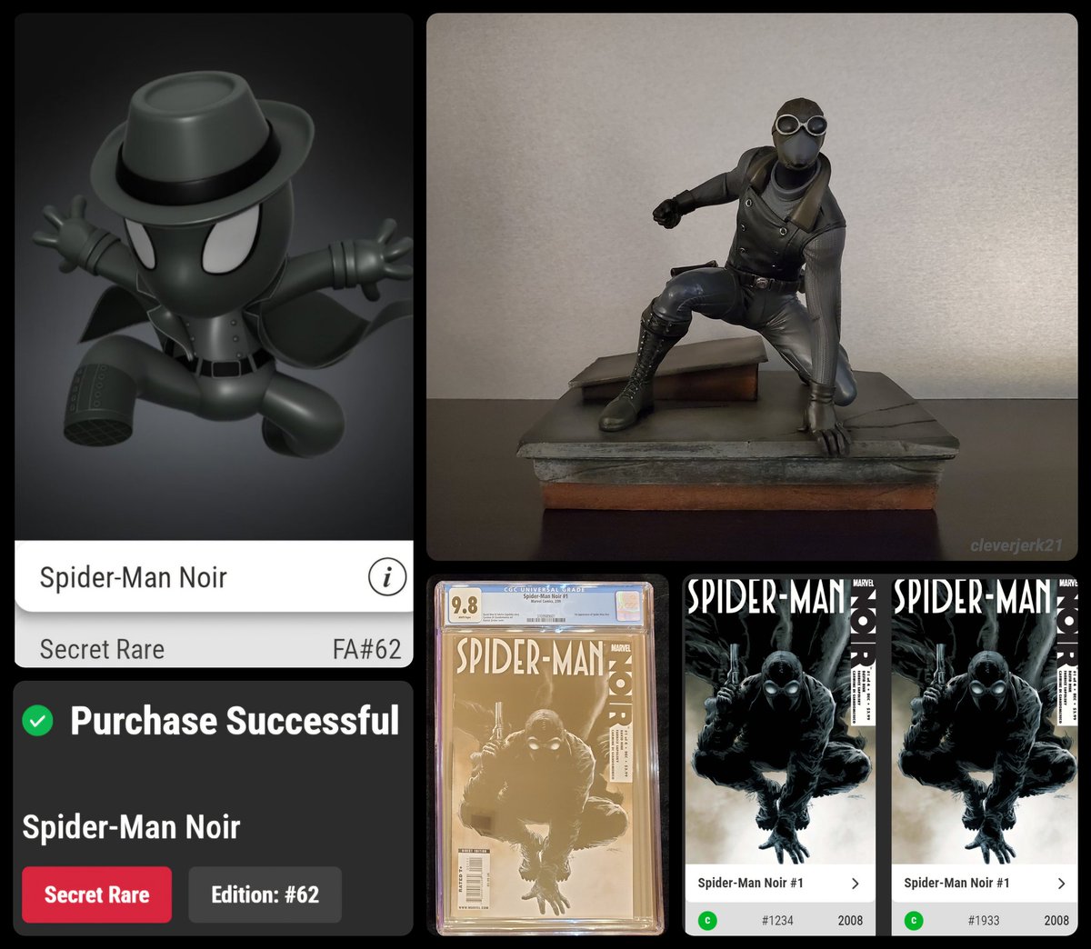 cleverjerk21's tweet photo. Spider-Noir 🕷️ Ben Reilly
@veve_official @Marvel @PrimeVideo
#digitalcollectible #digitalcomic
#gradedcomics #CGC #statue
#physicalcollection #NicolasCage
#minthunter #62 #1933 #1234 💥 https://t.co/jVXgRjvv5X