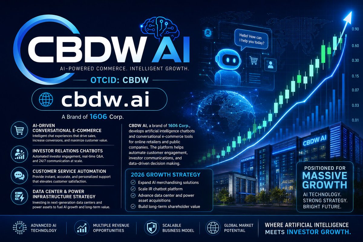 CrusaderStocks's tweet photo. $CBDW #FrontPageStocks https://t.co/byN5j6k53a @CBDWInc 
@JustTheFactZAC 2026 Growth Strategy https://t.co/xUJhXcnEZQ