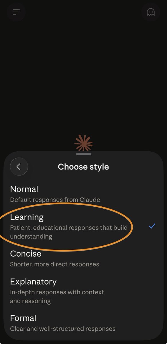 MindBranches's tweet photo. you don’t learn to play piano by pressing the demo button. 

stop having AI tools think for you and instead turn them into on demand teachers by turning on “learning” mode. 

Chat-GPT: type /learn
Claude: “+” chose style “learning”
Gemini: “+” click “guided learning” https://t.co/v06JeC7kfT