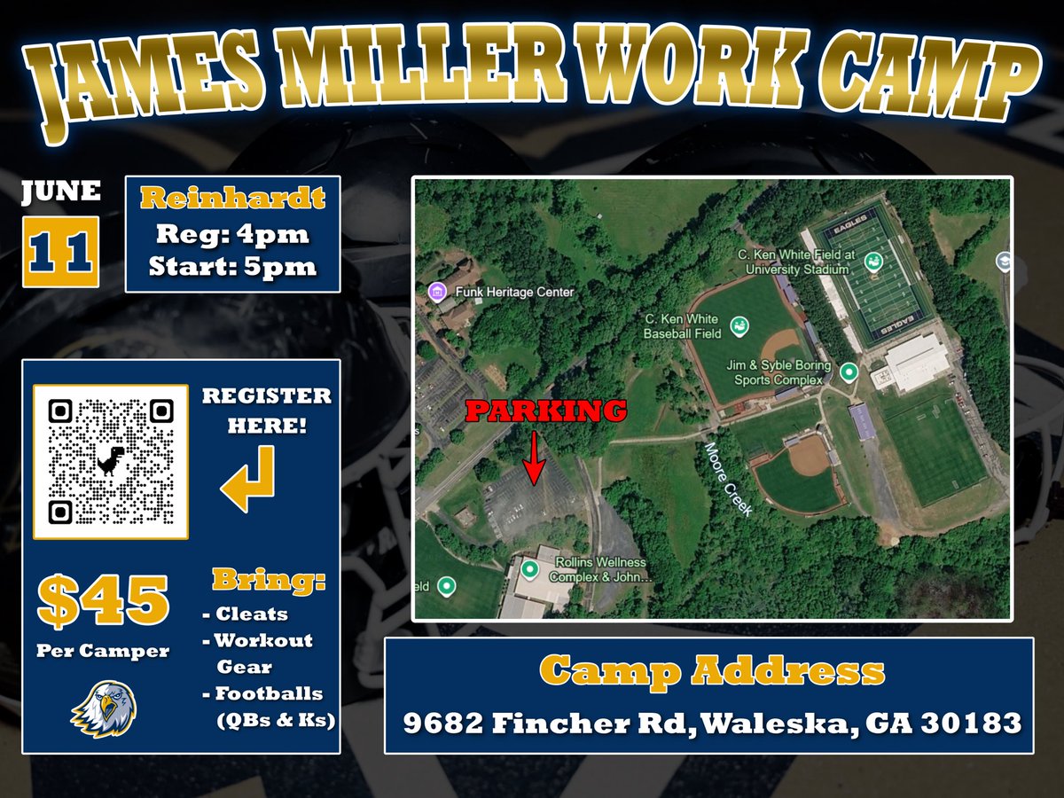 CoachHennes's tweet photo. Come check out Campus, Facilities, and get some Work‼️

#PTP 🦅🏈 “There is no Tomorrow”
-Apollo Creed

See you’ll June 11th, get registered below.
👇👇👇👇

https://t.co/VfqA19GpKo https://t.co/FRGuKJhjTj