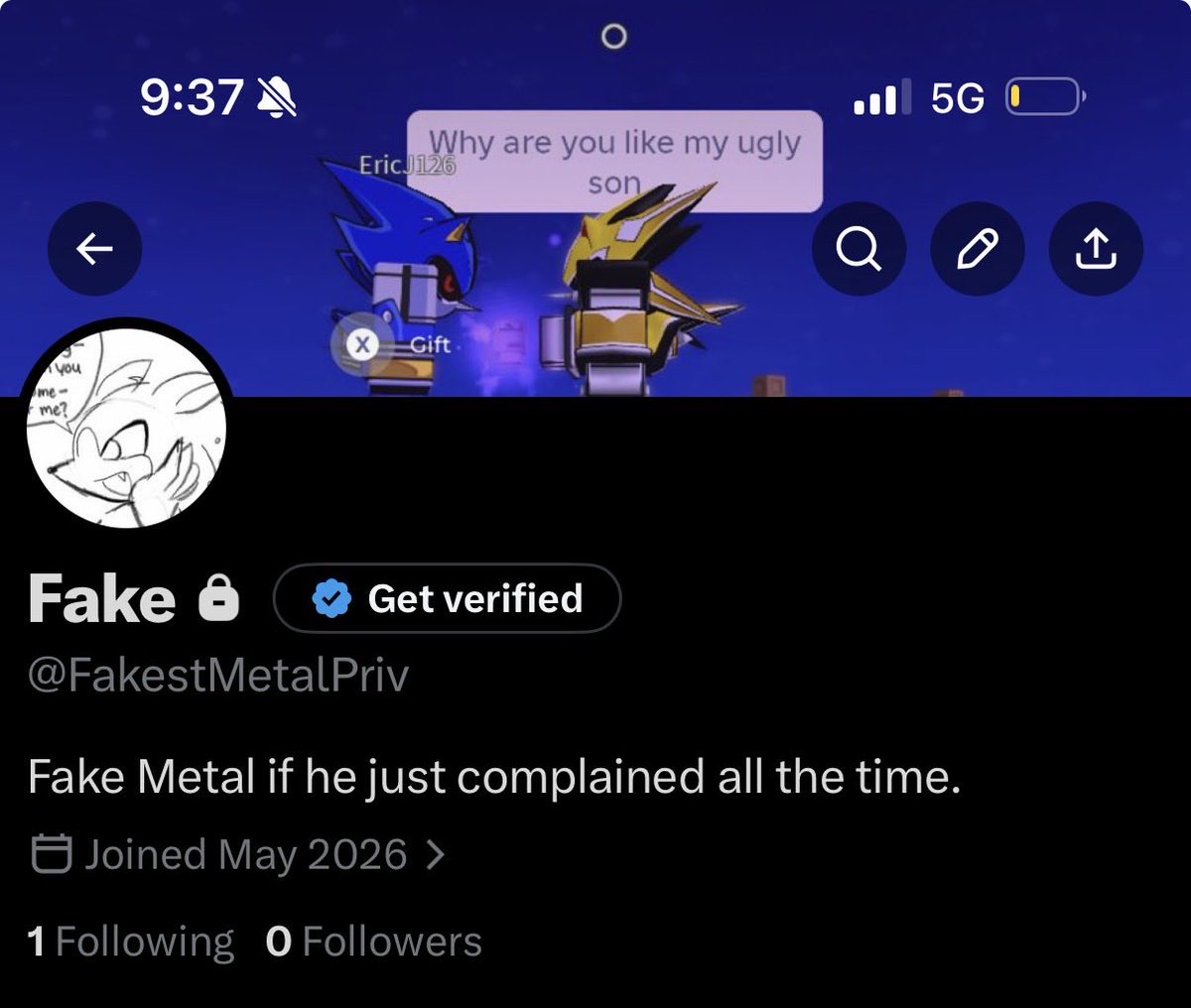 FakestMetal's tweet photo. I made a private account so I could complain about all the people I hate…! If you’re not one of those people, there’s a high chance I’ll let you in! https://t.co/NJX69dNAU2