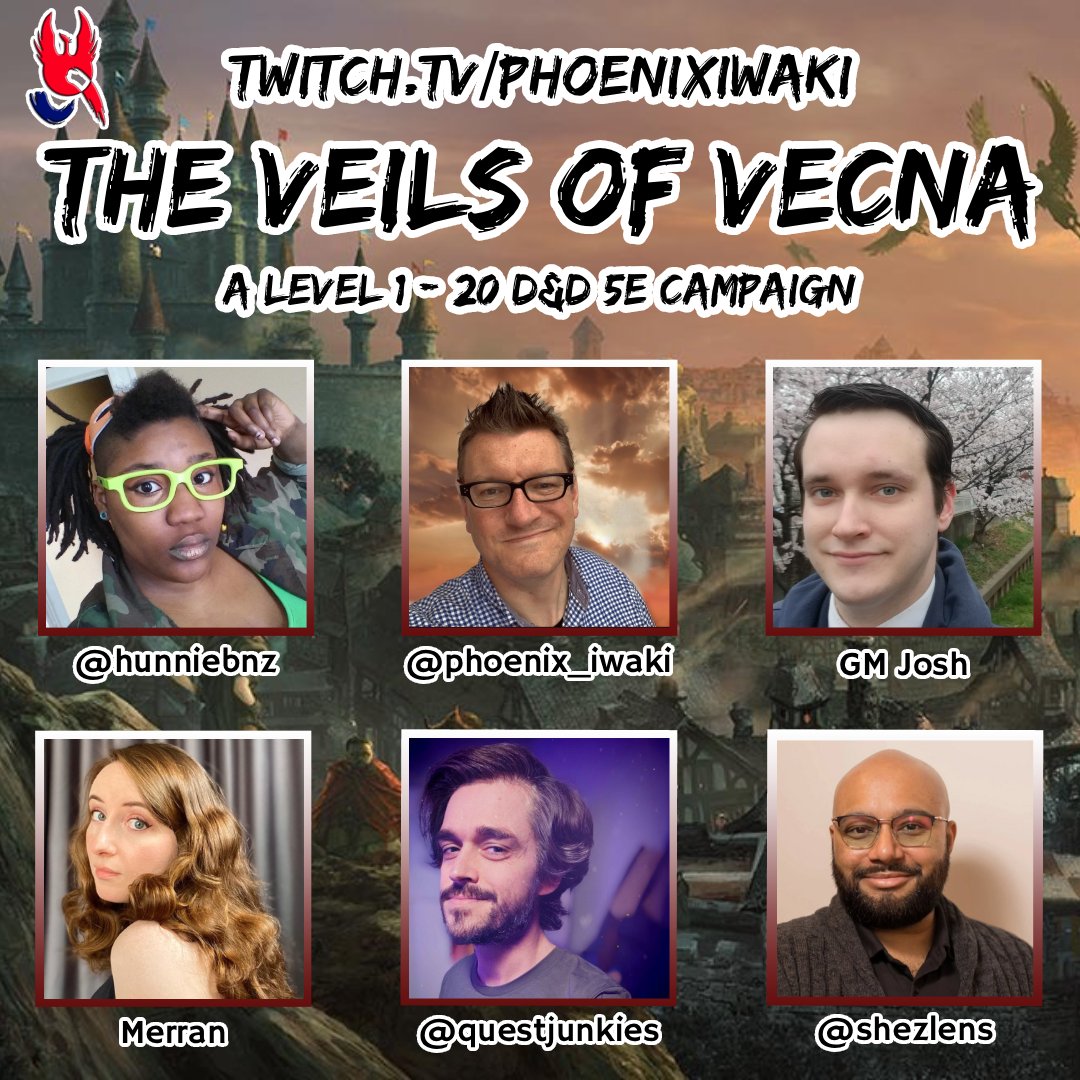 phoenixiwaki's tweet photo. 🚨 LIVE now! Jump in!
D&amp;D: The Veils of Vecna: Waterdeep Dragon Heist!
▶️ https://t.co/cMR7lAv4pT
With Bunz, GM Josh, Merran, Patch &amp; Shez!

🎁 #Giveaway by @trolllordgames
🎁 Discount code in chat for @phoenixdice! https://t.co/4pxS8OLcyD