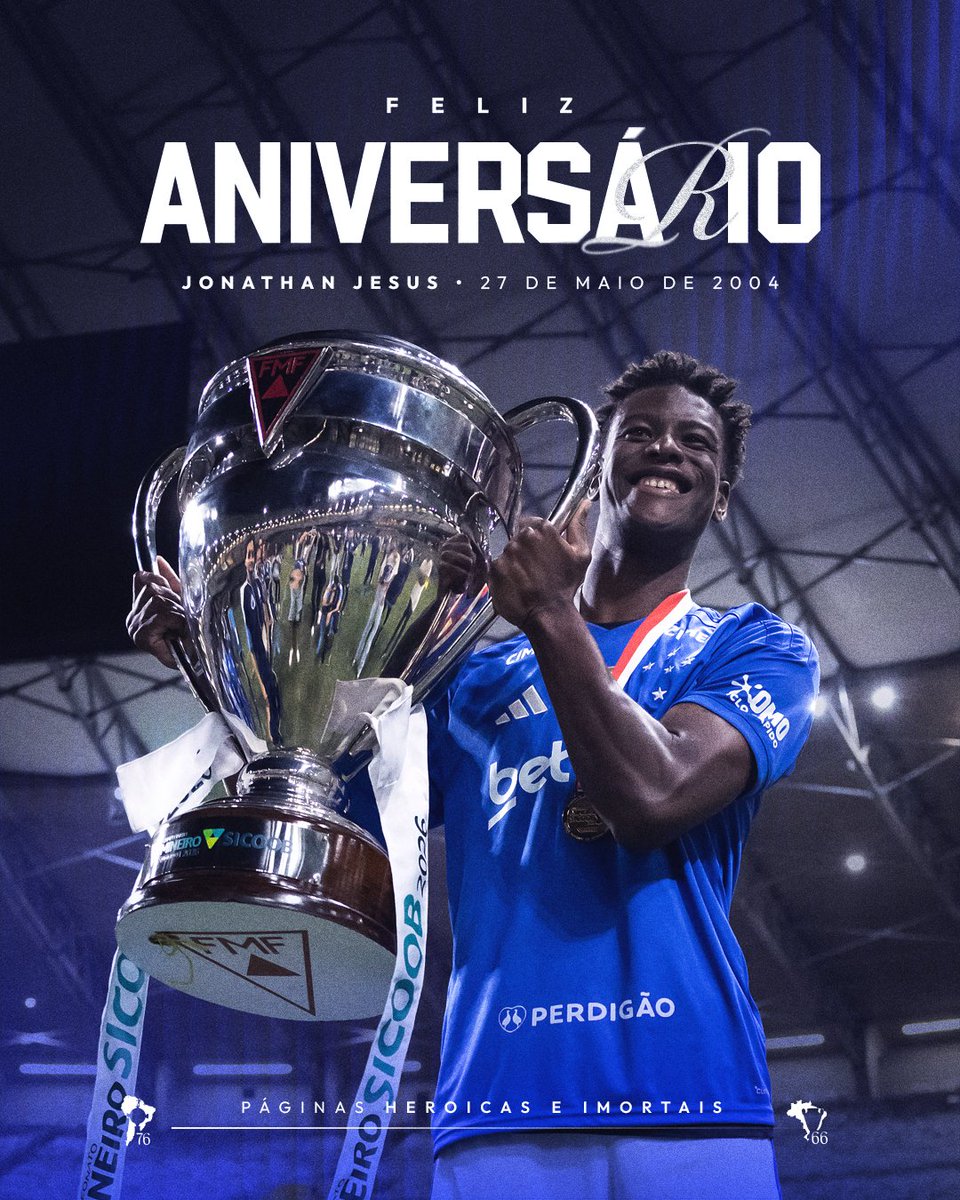 Cruzeiro's tweet photo. Hoje é aniversário do Jonathan Jesus! 🦊🎂

Desejamos ao nosso zagueiro muita saúde, felicidade e mais conquistas com o manto celeste! Parabéns, Jonathan! 💙 https://t.co/Y0TTdHkoHt