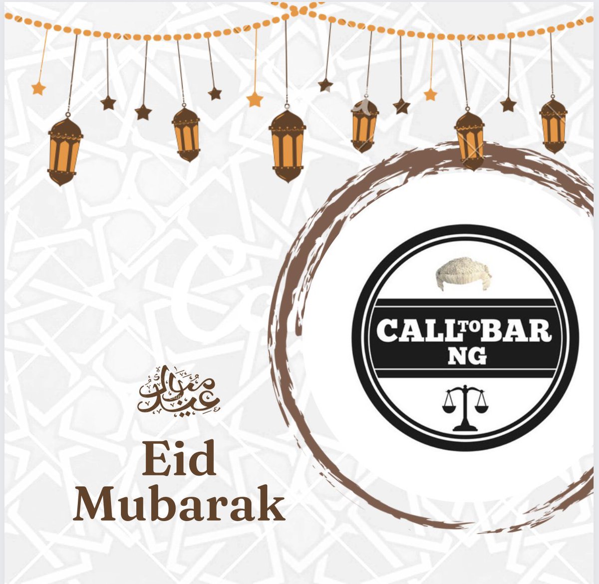 CallToBarNG's tweet photo. Wishing all our Muslim Learned Friends and Followers a joyful Eid Mubarak.
From all of us @CallToBarNG 

#EidMubarak 
#Eid2026 https://t.co/WfAPCG14DB