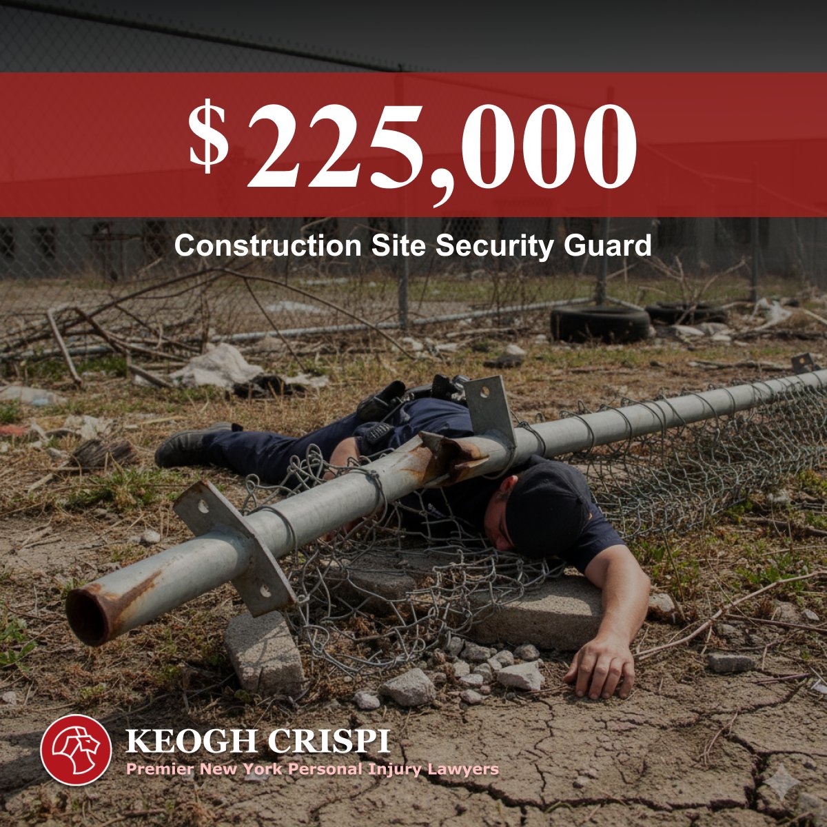 KeoghCrispiPC's tweet photo. We secured a $225,000 recovery for an injured construction site security guard. If you or a loved one has been injured due to someone else’s negligence, we are here to fight for full compensation you deserve.

See our other case results:
https://t.co/Tkljnw2P24 https://t.co/dq9F15AAVm