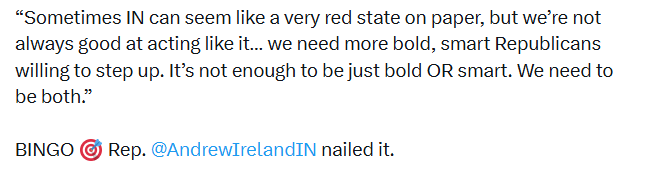 Indy_reporter_'s tweet photo. Funny seeing a "Republican" agree with @AndrewIrelandIN after she door knocked for a Democrat. 

80% of Republicans are GDP bros that would sell their children to get a partner position.

They have no moral compass. https://t.co/uNWkU5QXxz
