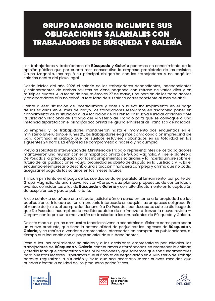 Trabajadores de Búsqueda y Galería tweet media