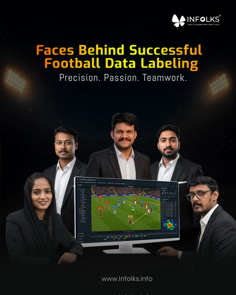 infolks_'s tweet photo. โฝ Behind every successful Sports AI solution, thereโs a passionate team making the data smarter.
๐ Proud of the amazing efforts by the team.
#FootballAnnotation #SportsAI #DataAnnotation #AITrainingData #ComputerVision #SportsAnalytics #TeamInfolks #AnnotationExperts https://t.co/YF7TNX0VQQ