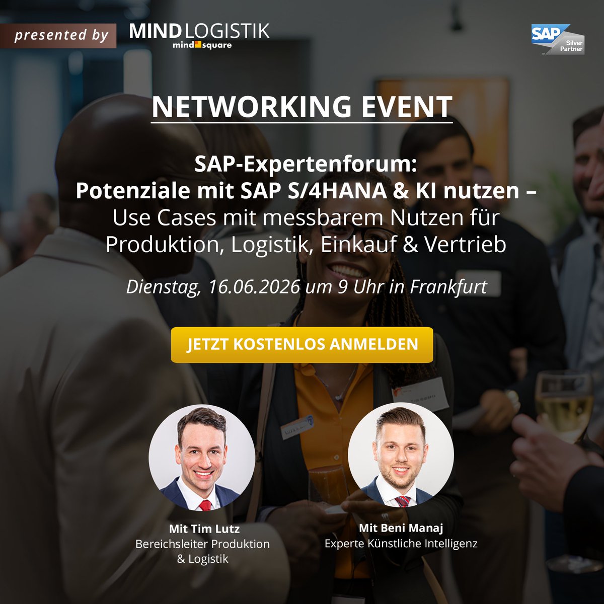 mindsquare's tweet photo. SAP S/4HANA + KI: Wie entstehen daraus messbare Quick Wins in Produktion, Logistik, Einkauf &amp; Vertrieb?

Beim SAP-Expertenforum am 16.06.2026 in Frankfurt geht es um konkrete Use Cases, Best Practices, Roundtables &amp; Networking.

Kostenlos anmelden 👉 https://t.co/lF4S8voJDj https://t.co/OgvEDR7iEc