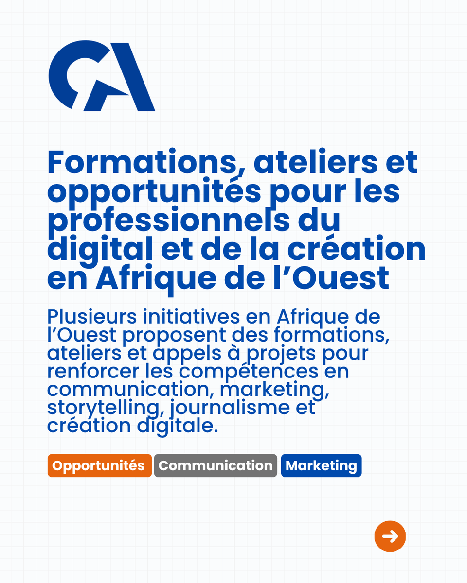BlogCommsA's tweet photo. Accédez individuellement à toutes ces opportunités ici 🔗  https://t.co/iULFGXfSHN

#BlogCommsMarketingAfrica #MAGCommsMarketingAfrica #MarketingAfrique #Communication #DigitalAfrique #WTISD #DigitalLifelines #InformationSociety https://t.co/6sA6YkaZIE