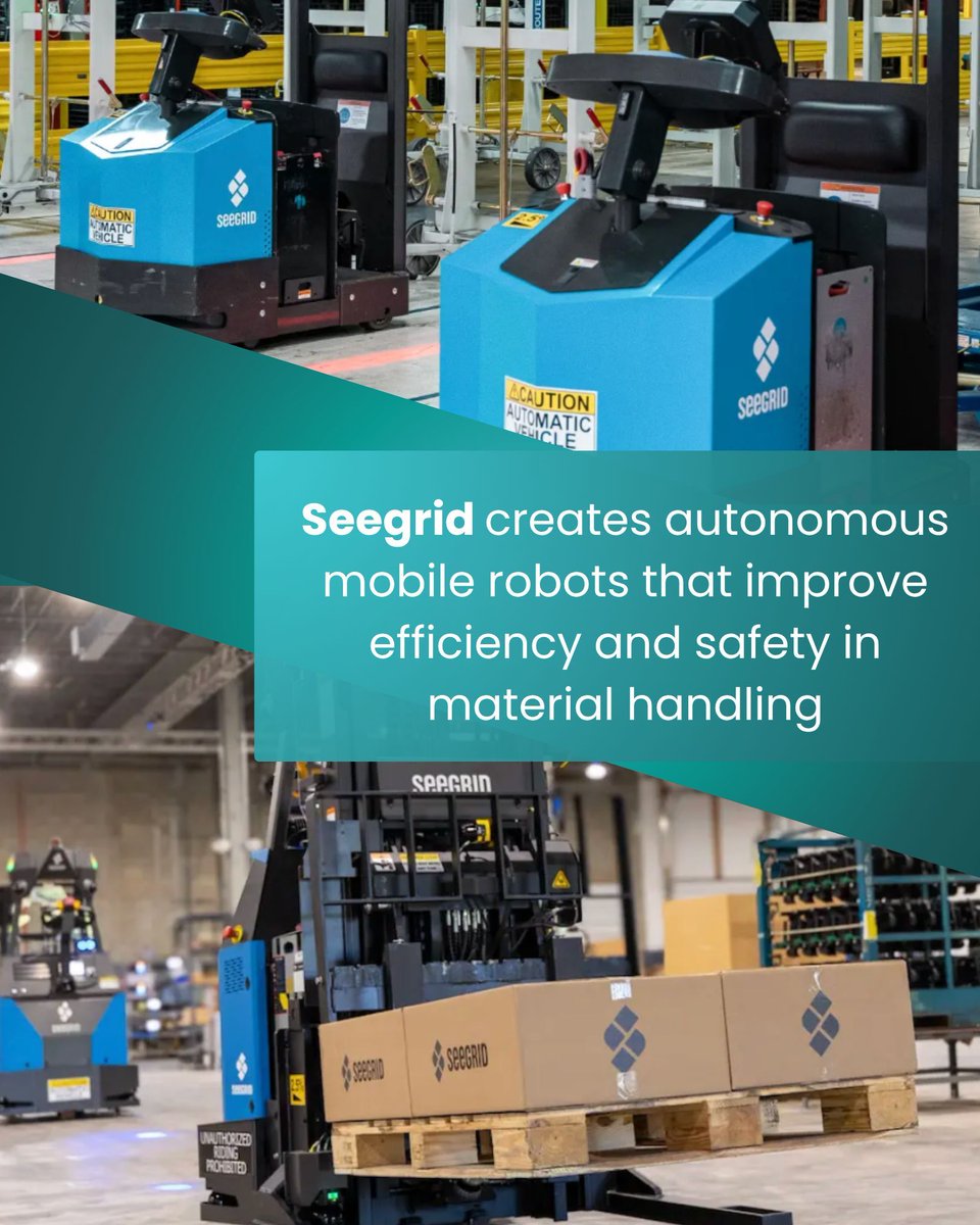 RoboPGH's tweet photo. Meet Gold Member Seegrid. Seegrid develops autonomous mobile robots and software that automate material handling across industrial environments, supporting reliable operations in warehouses, manufacturing facilities, and distribution centers. 🤖 https://t.co/dbkaJ3Rx9W https://t.co/tDrc2oQ7m7