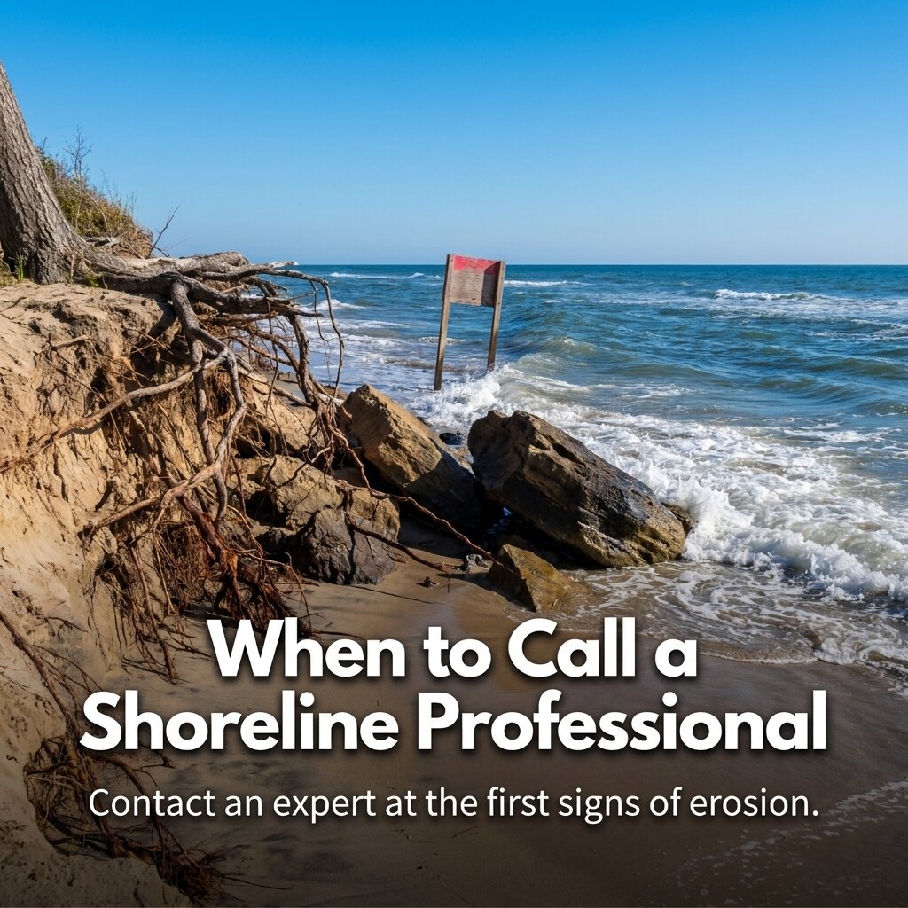 LivingShorelin1's tweet photo. When to call a shoreline pro? 🌊 Contact experts like @LivingShorelineSolutions at the first signs of erosion or unstable ground. Early intervention protects your property and the coastal environment. #ErosionControl #ShorelineProtection #CoastalCare https://t.co/jZXNet4j05