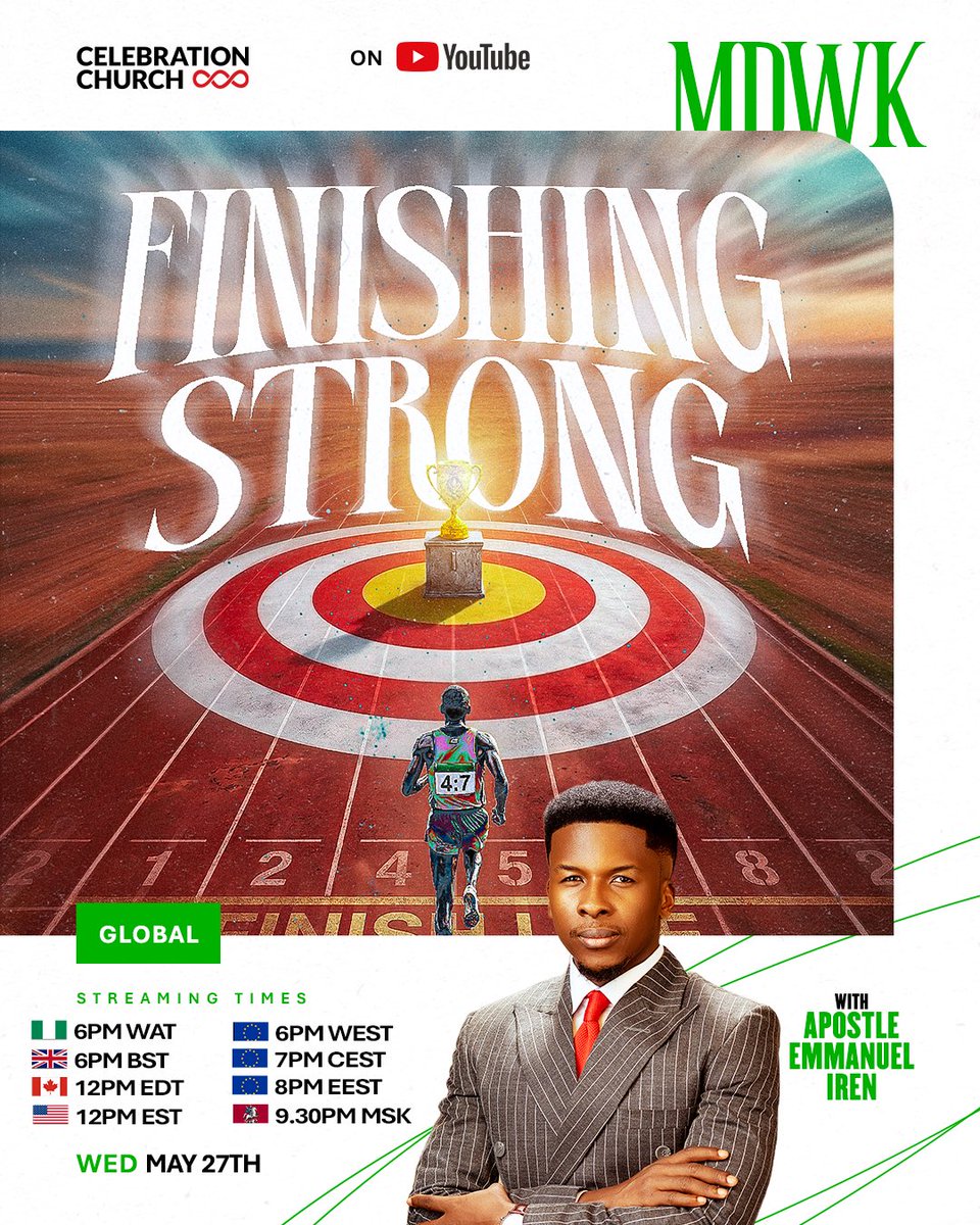 cci_ago's tweet photo. The race of faith is not just about starting well, but finishing strong 🏆

Join us for midweek service this evening @cciglobal as we explore the topic “Finishing Strong” 

Come and learn what it means to live purposefully, run the race and run it to finish well. 💪🏾 https://t.co/Wn3U8EVxHJ