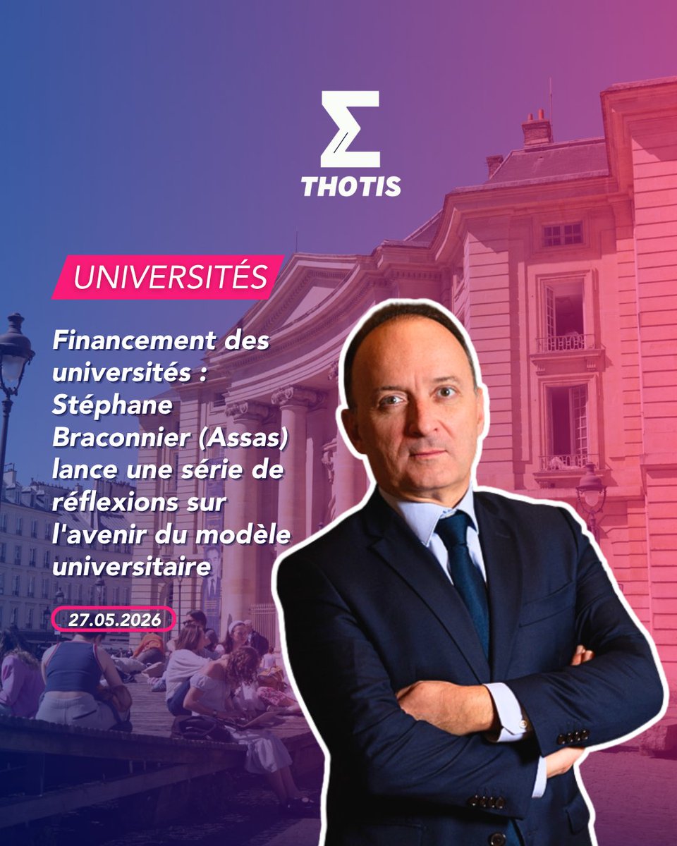 thotismedia's tweet photo. #Universités🗞️🔎Financement des universités françaises : @sbraconnier (@AssasUniversite) lance une série de réflexions sur l’avenir du modèle universitaire
👉 Lire notre article : https://t.co/kJX1FSEKId
#thotis #Assas #Université #ParisPanthéonAssas #tribune https://t.co/ArV2c2jg3f