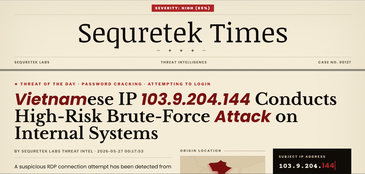 sequretek_sqtk's tweet photo. Your mornings just got a power boost with Sequretek Times! This isn't just news; it's your daily intel weaponized for battle against threats. Stay informed. Stay prepared.

Stay seQure with each issue here: https://t.co/D1X28BfhY3 https://t.co/lk8S3kACbj